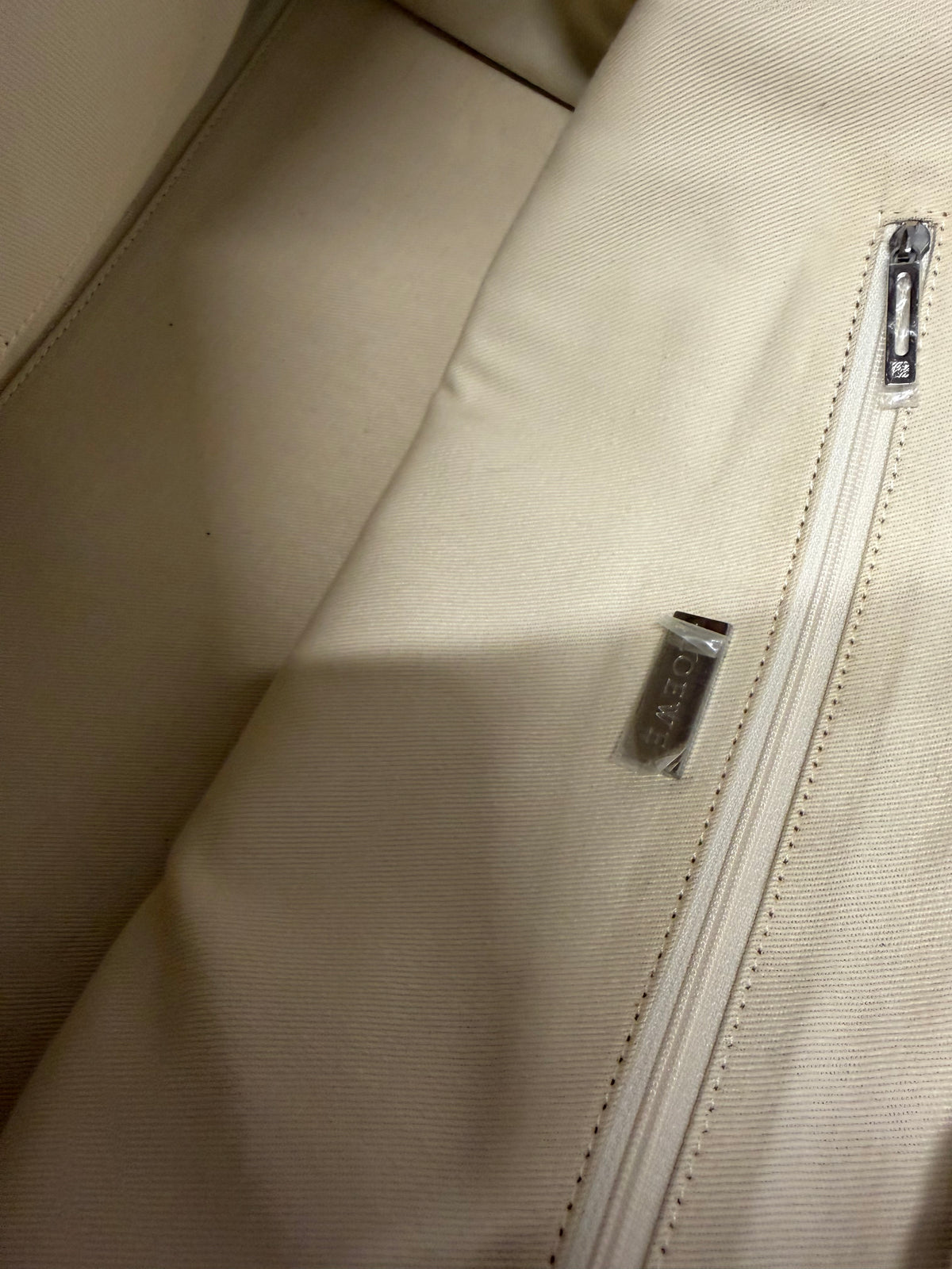 Loewe Amazona 36 Ante oro Beige y Piel Marrón Oscuro