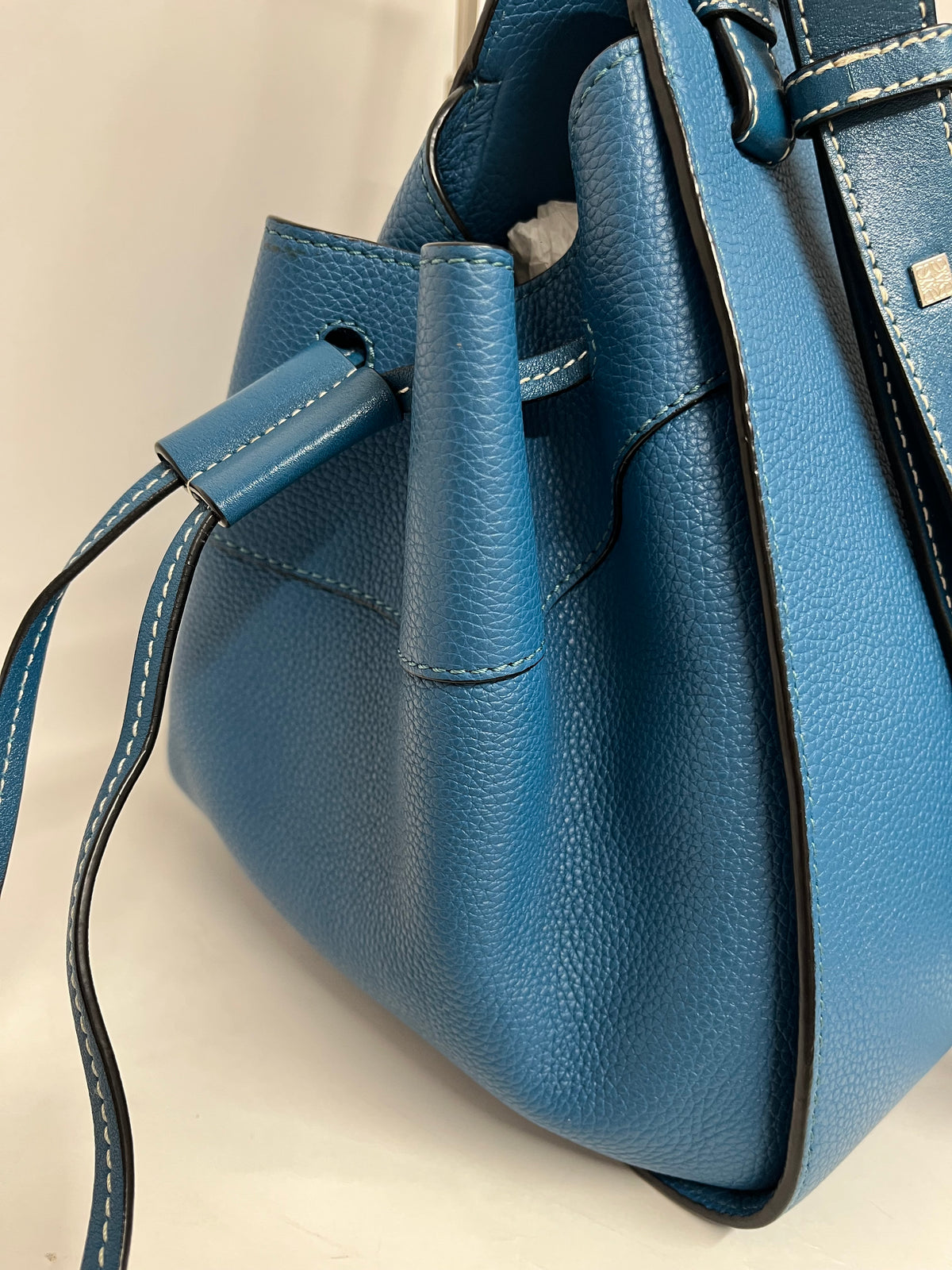 Loewe Hammock Small Piel Azul Lago