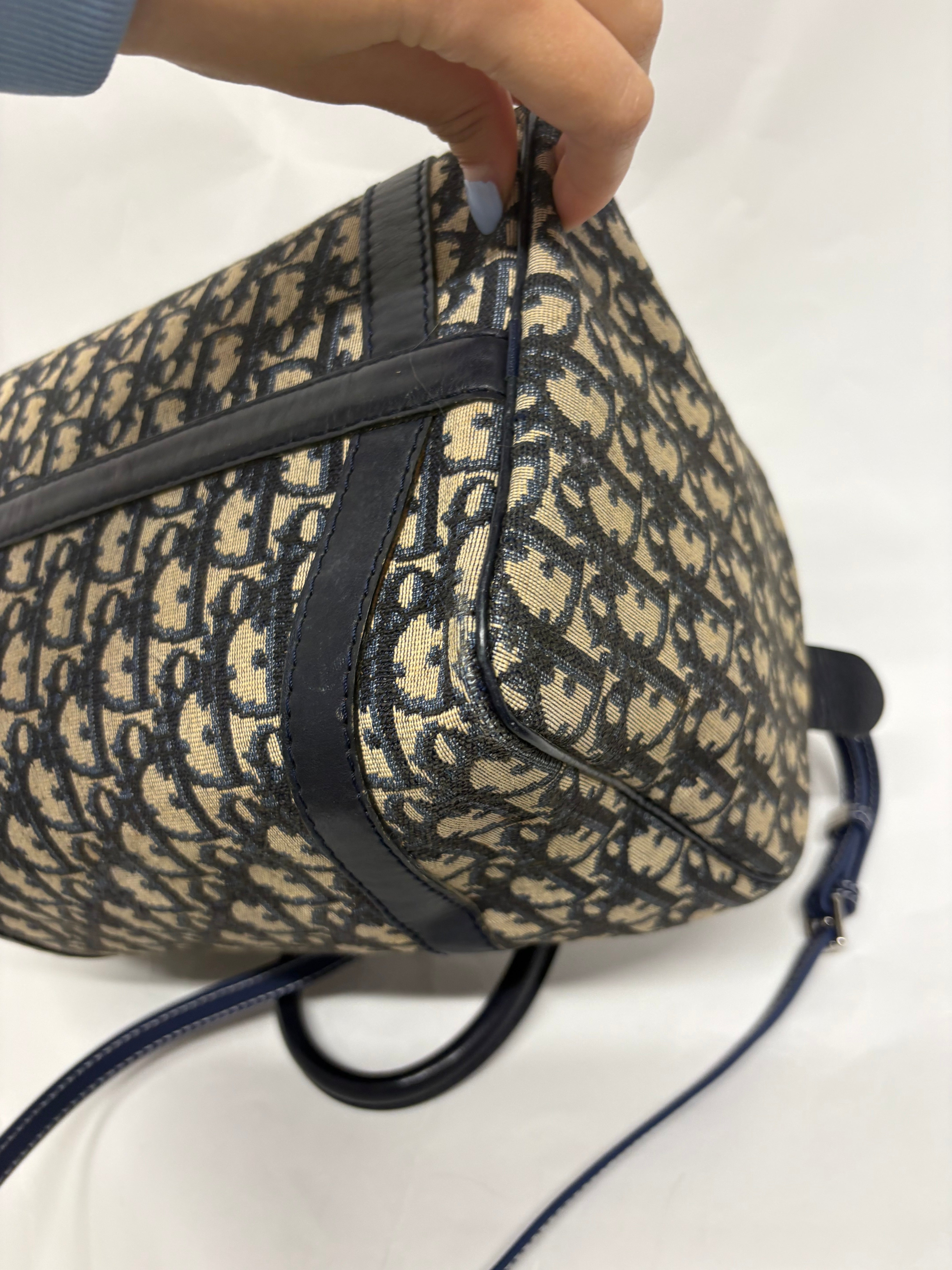 Christian Dior Trotter Bowling 30 Azul Marino con bandolera