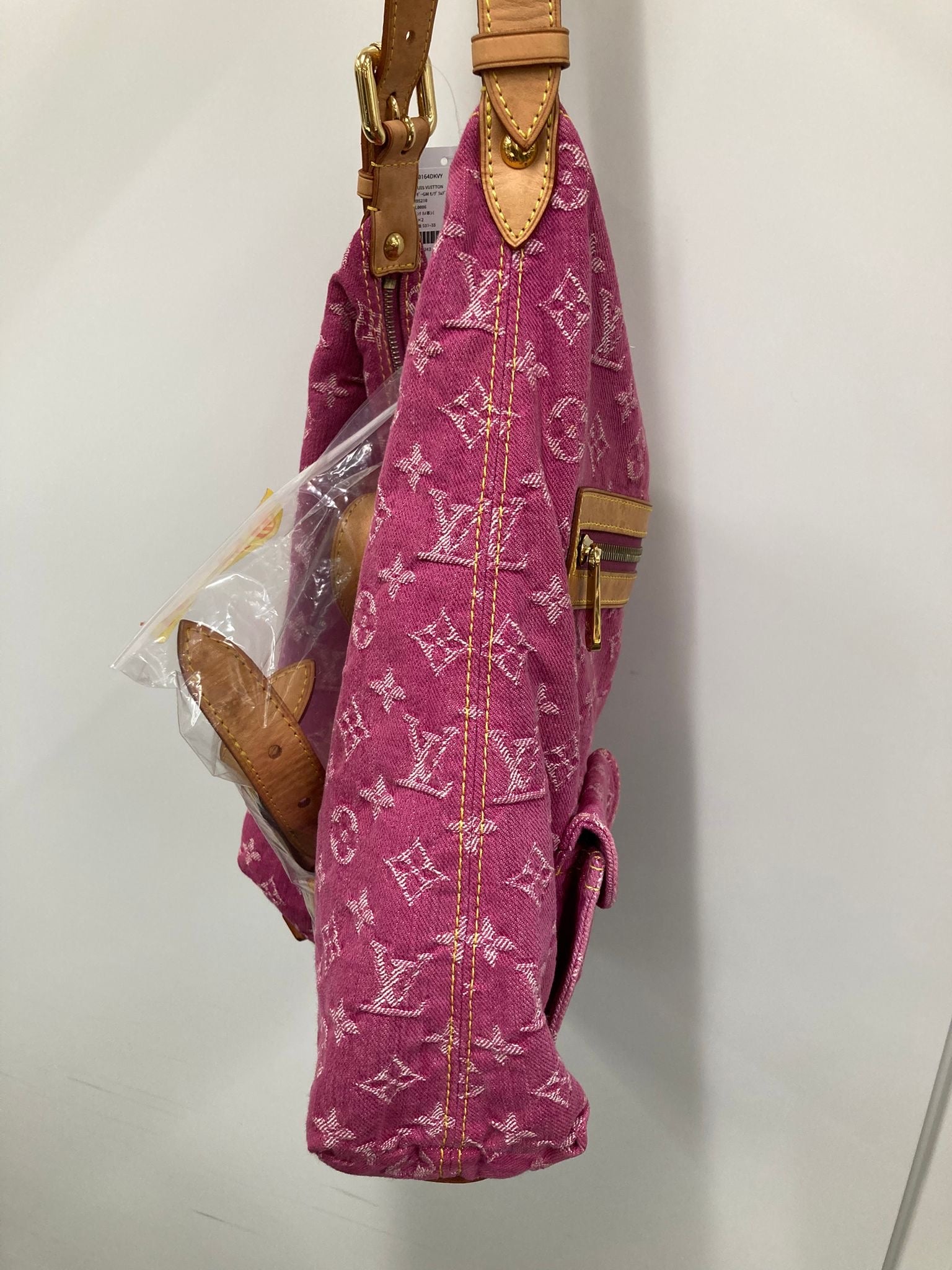 Bolso Louis Vuitton Baggy GM Monogram Denim rosa