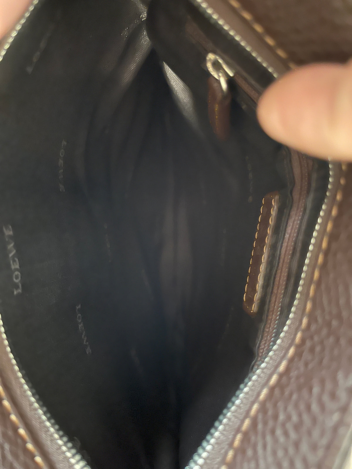 Loewe Senda Bandolera Piel Marrón Burdeos con Hebilla