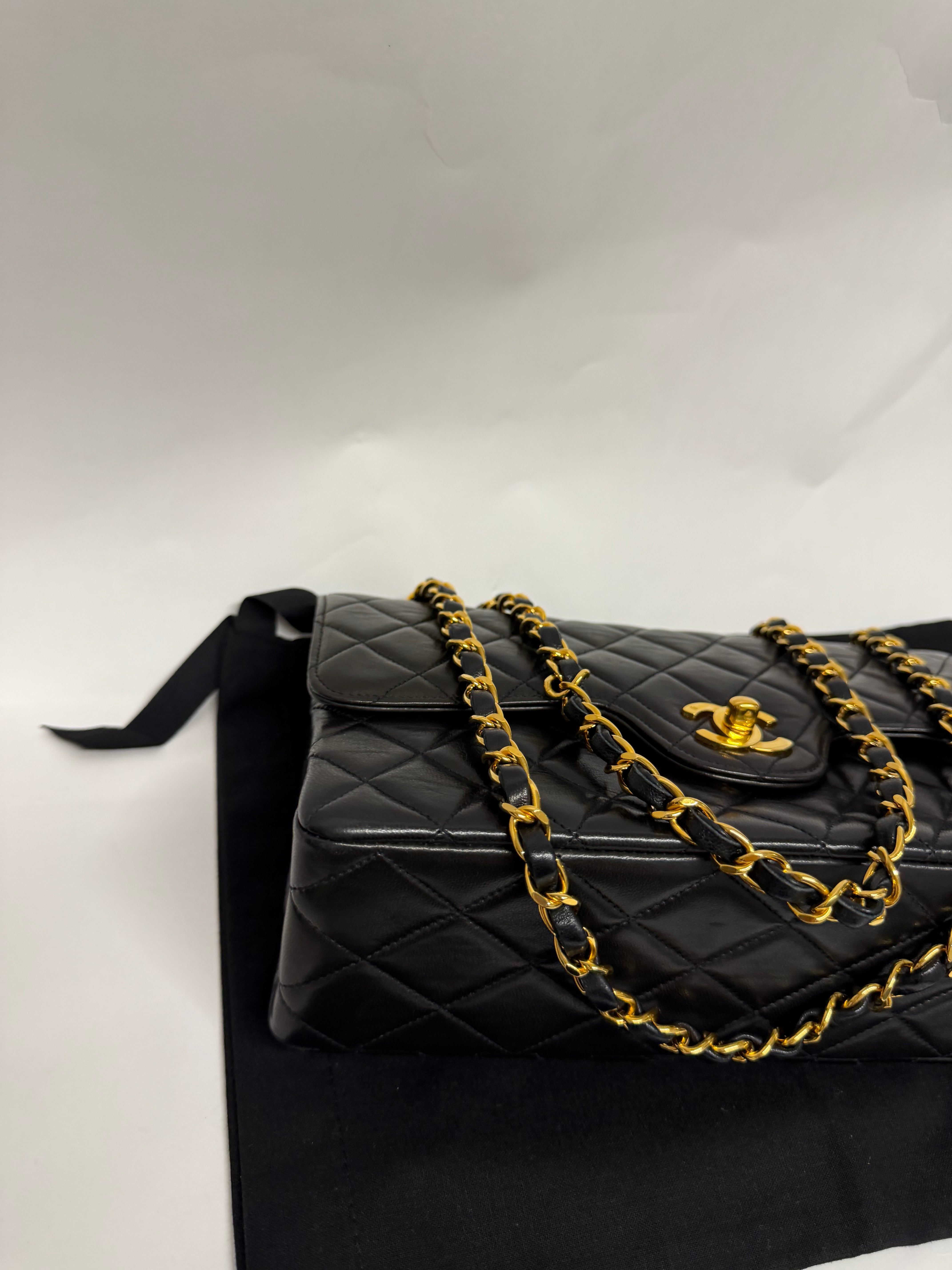 Chanel Timeless 25 Lambskin Negro Double Flap · Serie 2