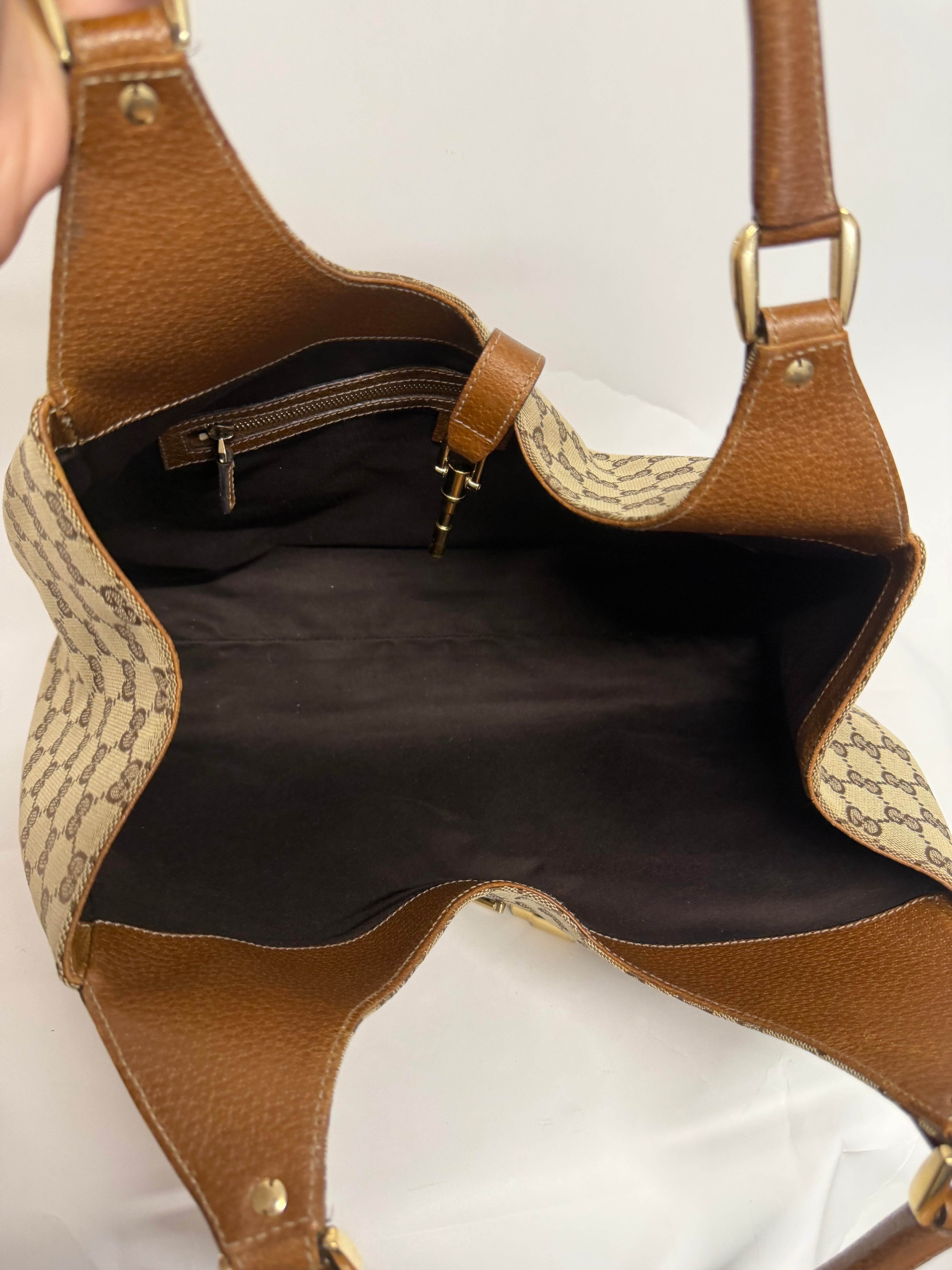 Gucci Jackie GG Canvas Grande Herrajes Dorados