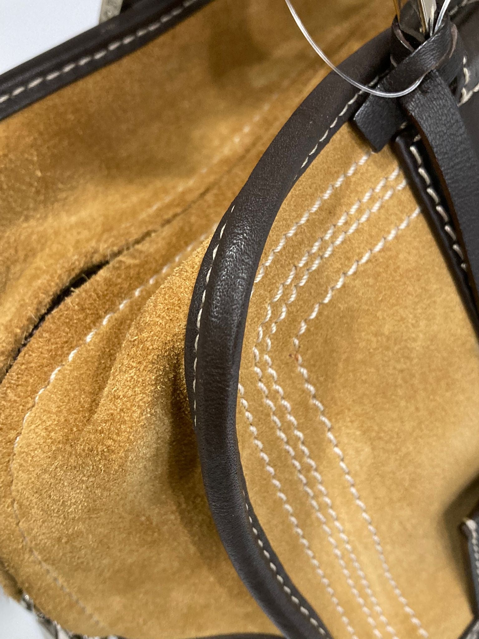 Loewe Amazona 28 Ante oro y Piel Camel/Marrón