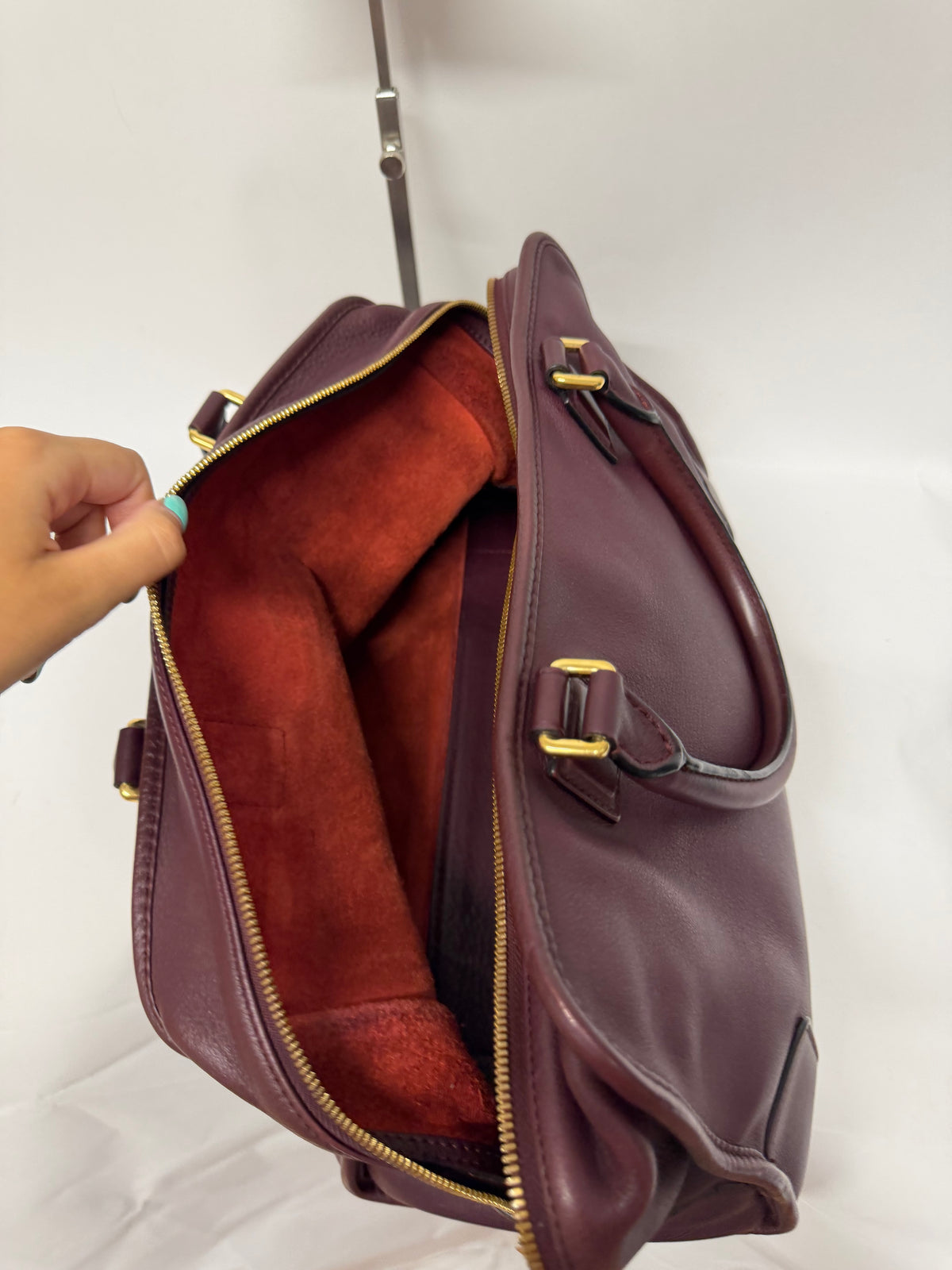 Loewe Amazona 36 Burdeos Herrajes Dorados
