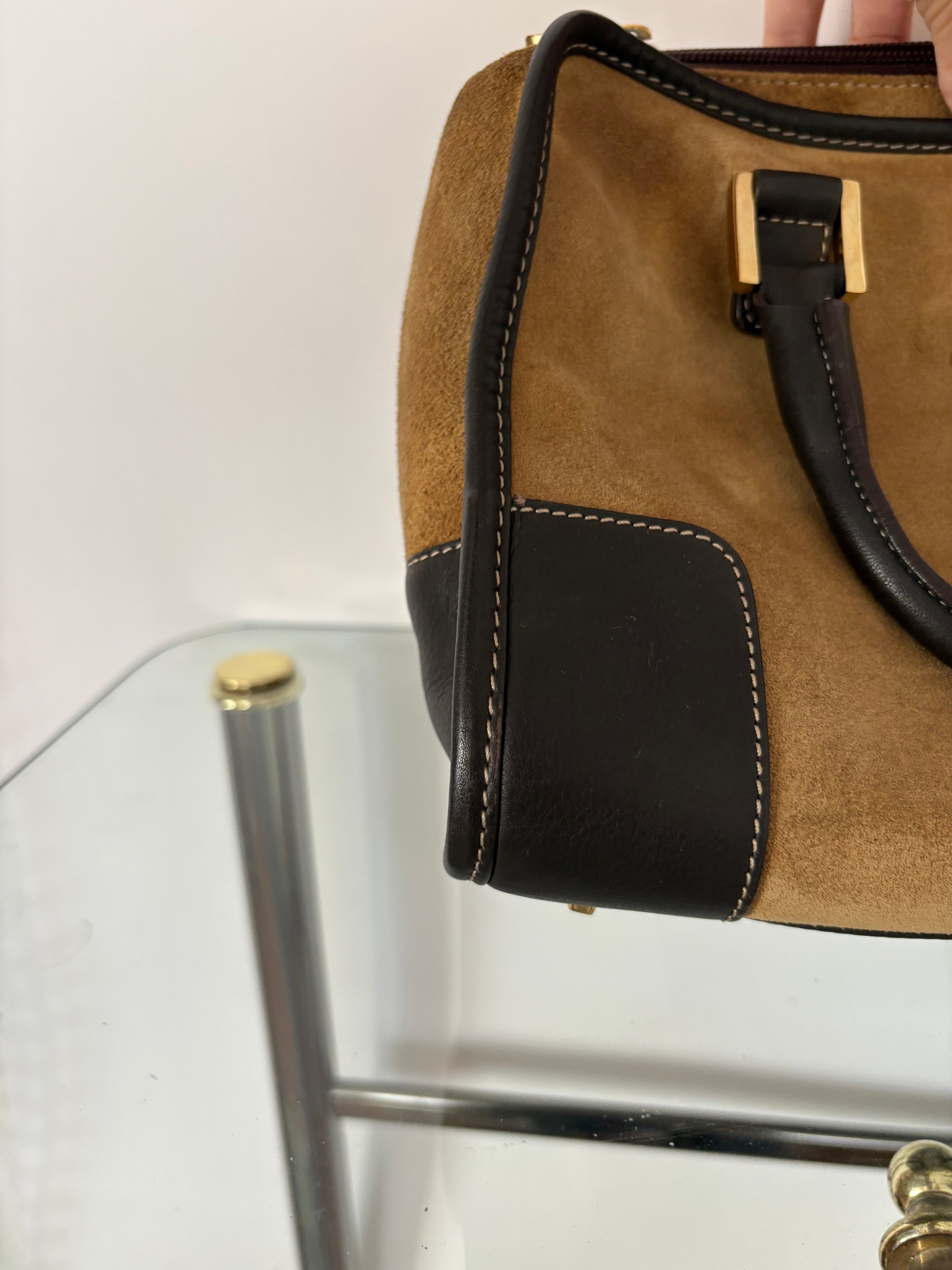 Loewe amazona 28 camel y marrón oscuro vintage