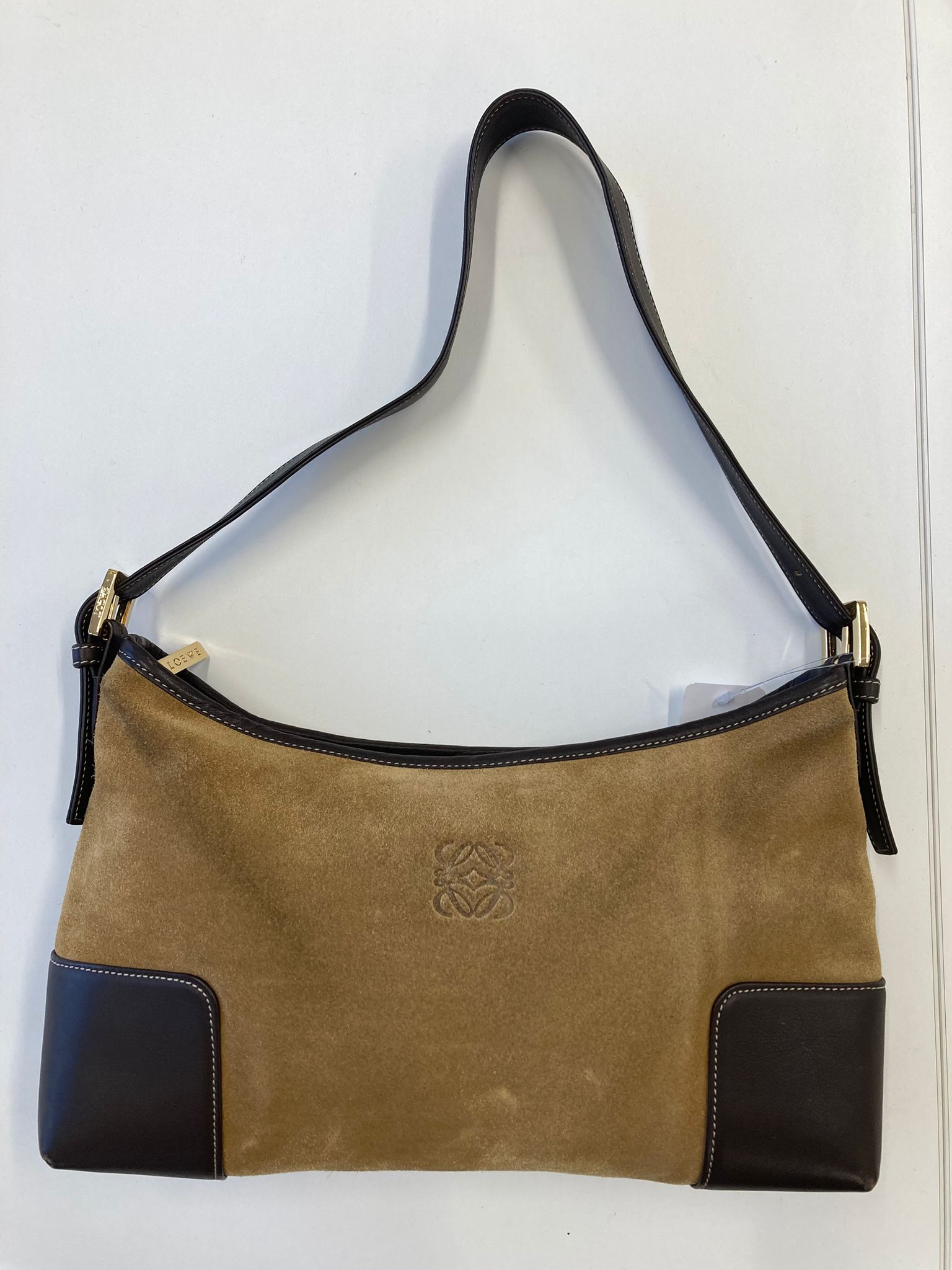 Loewe bolso hombro ante marrón vintage