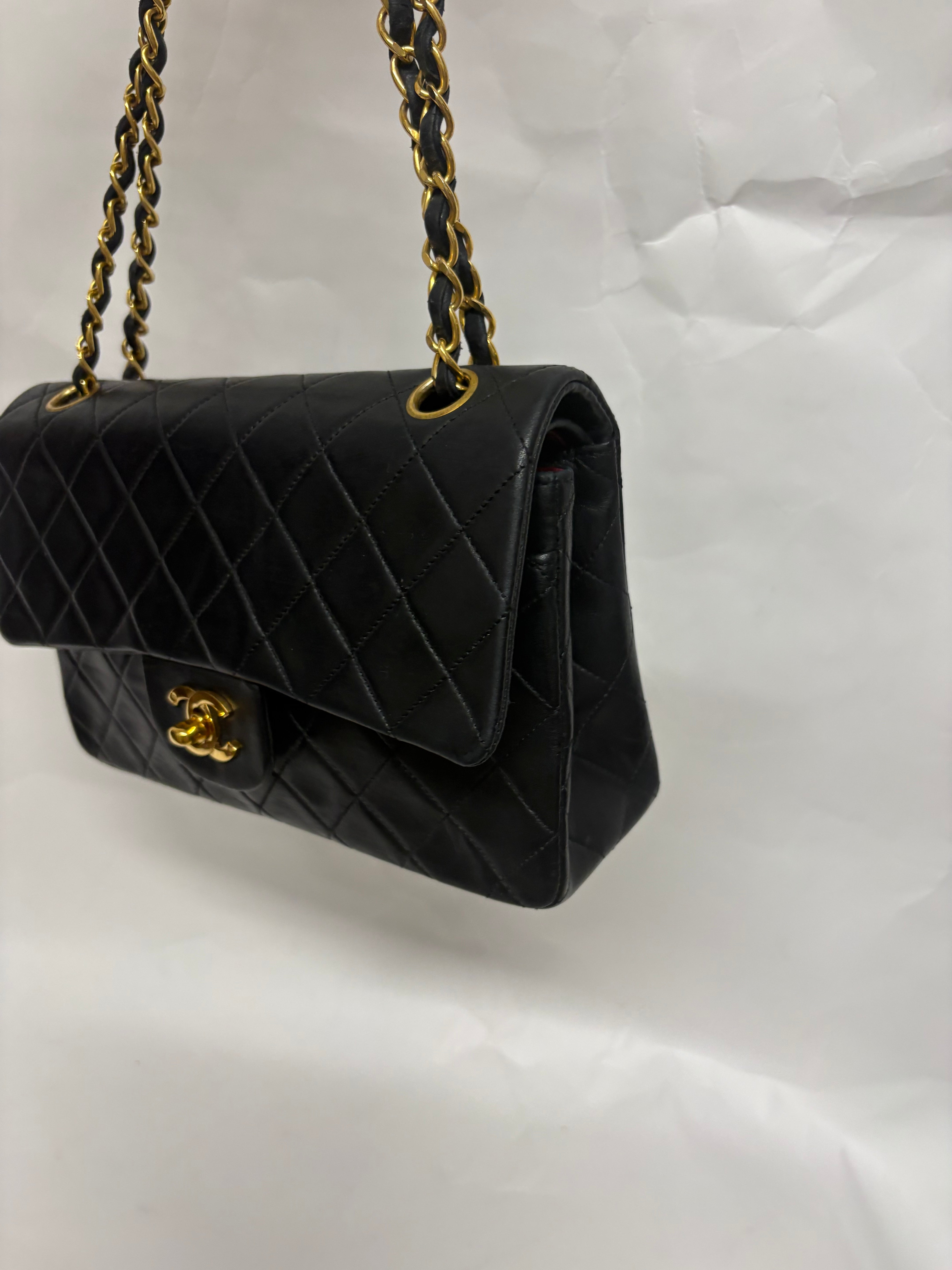 Chanel Timeless Matelassé 23 Double Flap negro serie 1