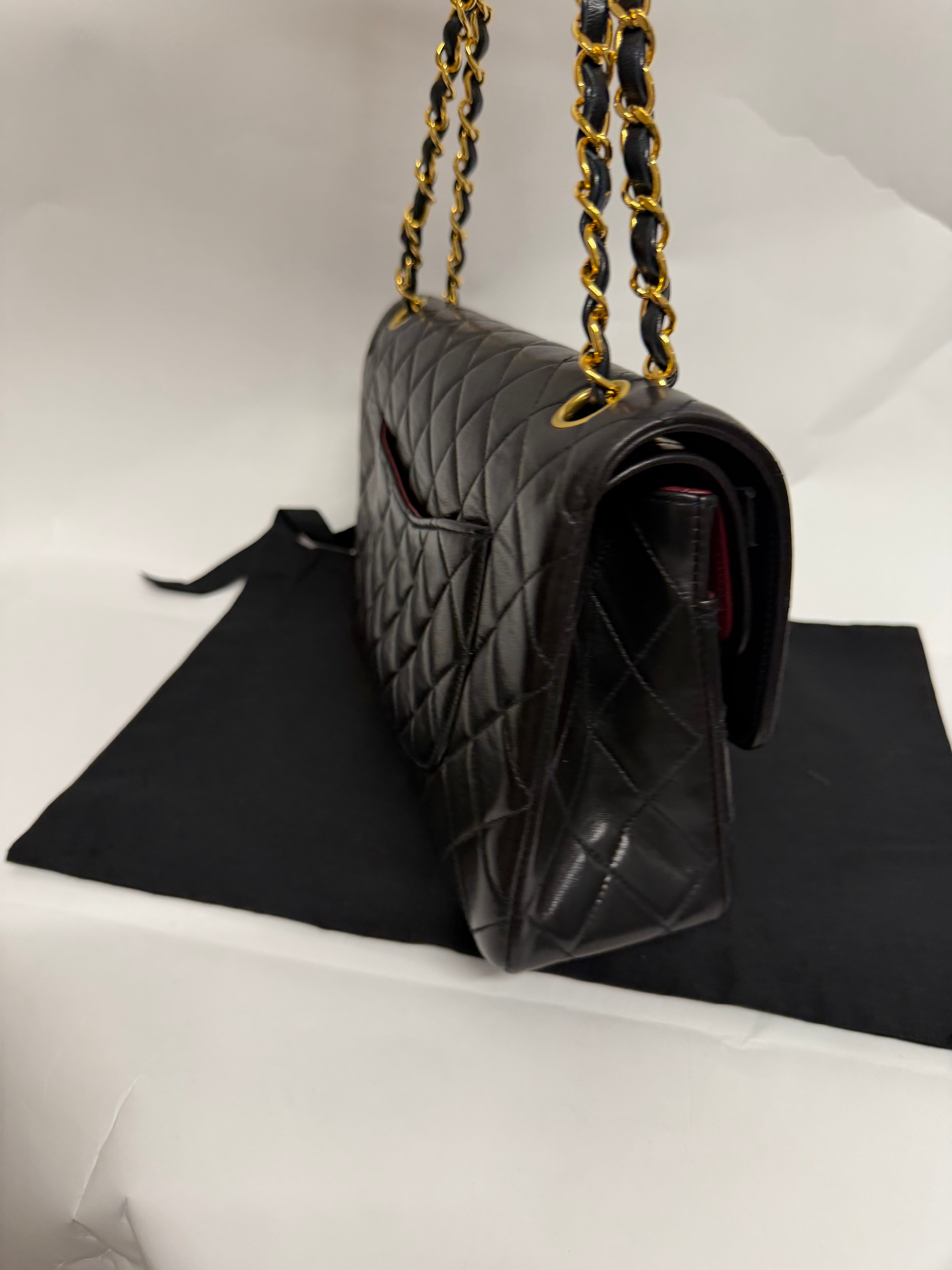 Chanel Timeless 25 Lambskin Negro Double Flap · Serie 2