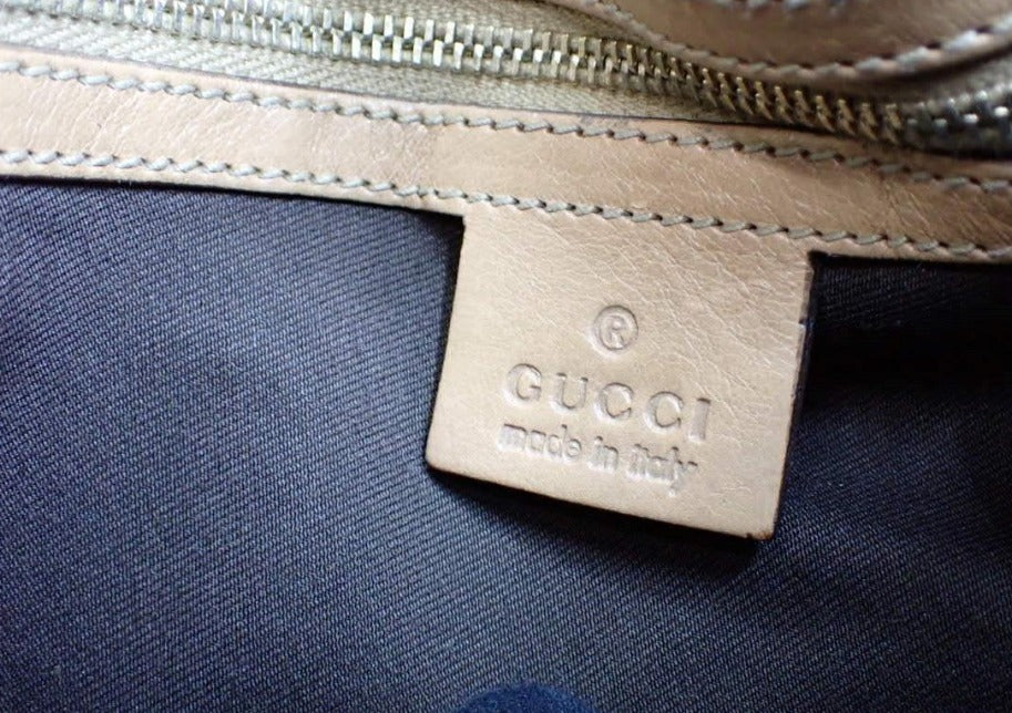 Gucci Pelham GG Canvas Beige & Camel Piel trenzada Mediano