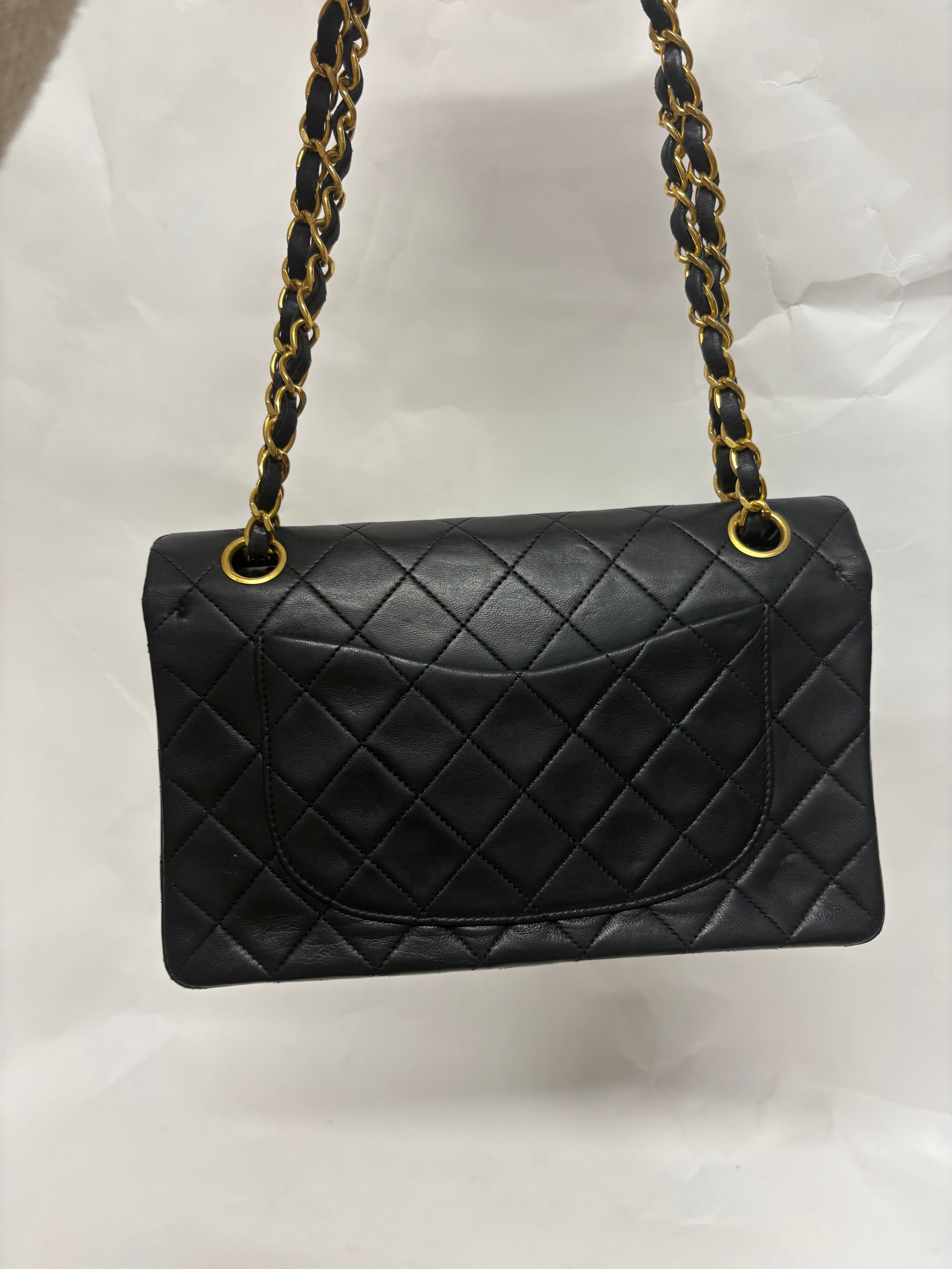 Chanel Timeless Matelassé 23 Double Flap negro serie 1