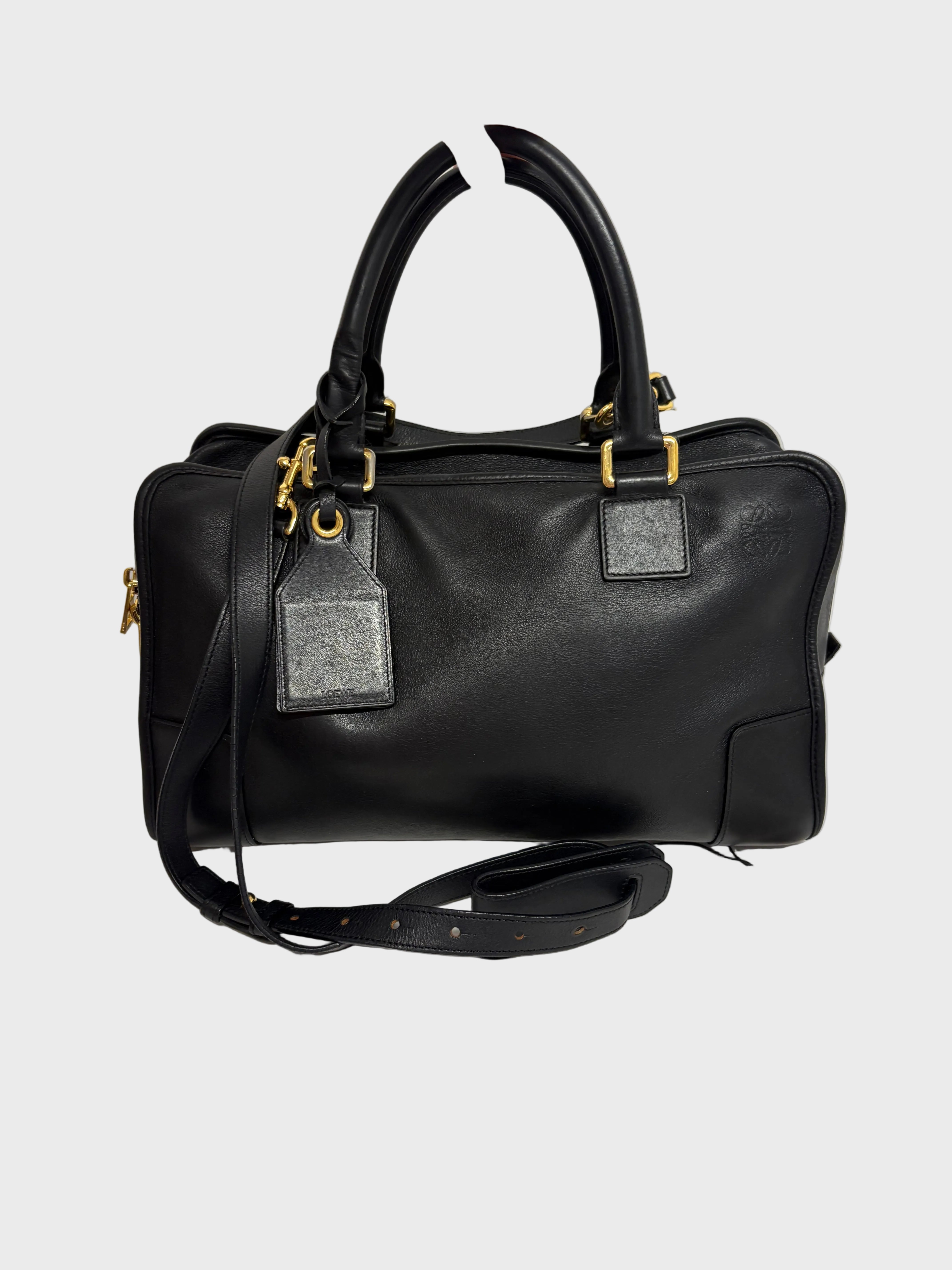 Loewe amazona 35 bandolera piel becerro negra