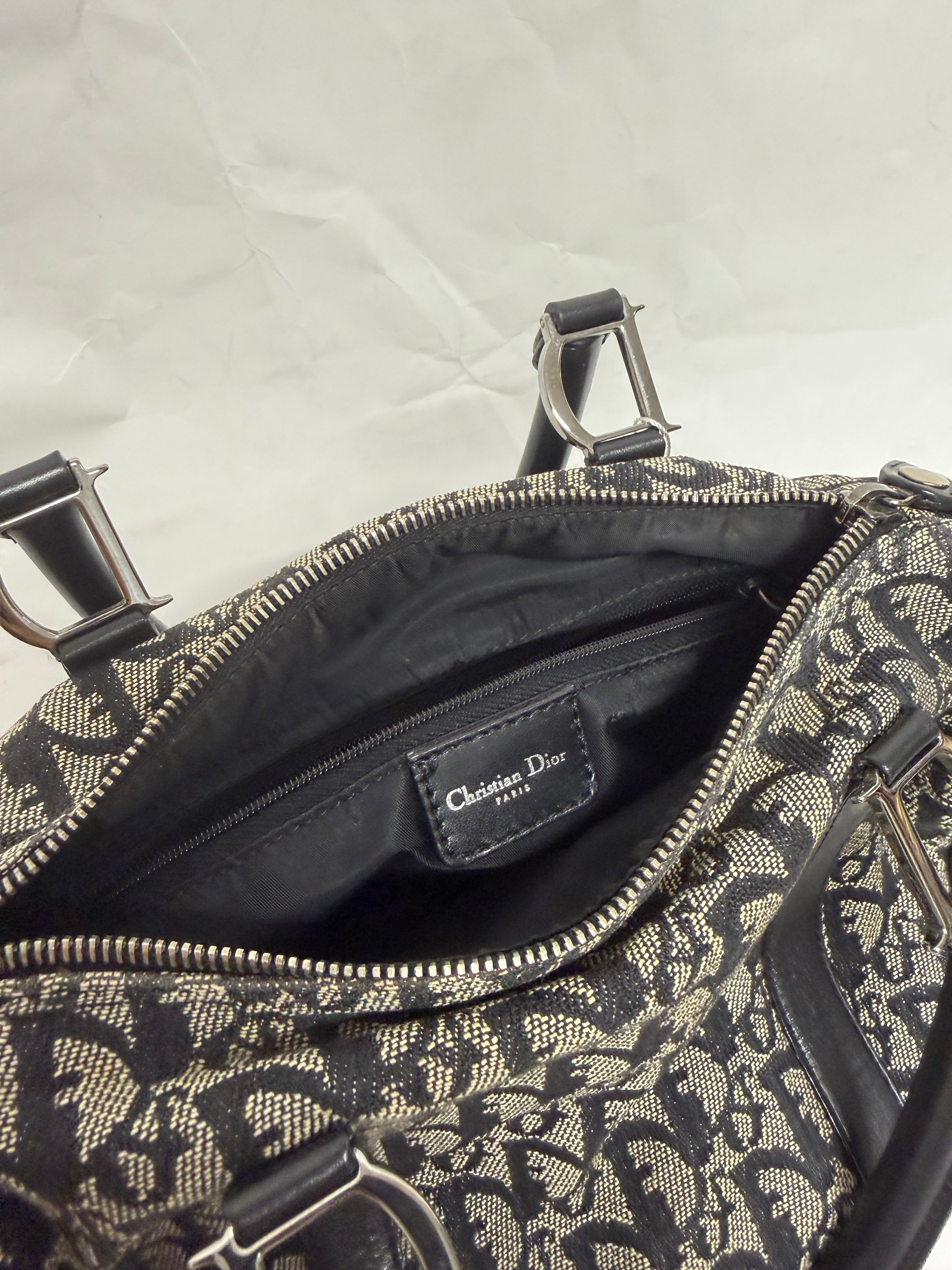 Dior Trotter Boston 25 Canvas Negro