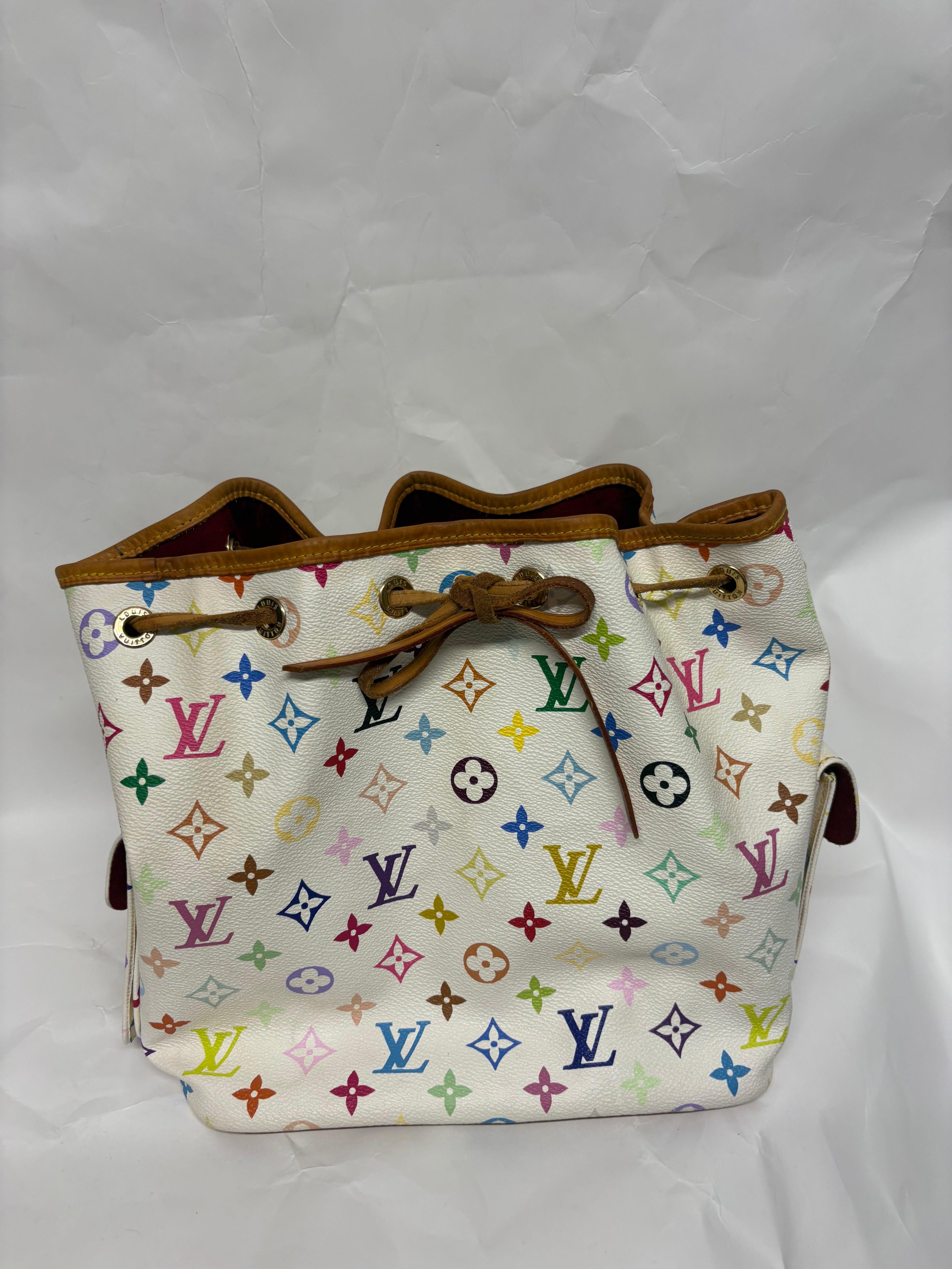 Louis Vuitton x Takashi Murakami Petit Noé Multicolor White – Edición Limitada