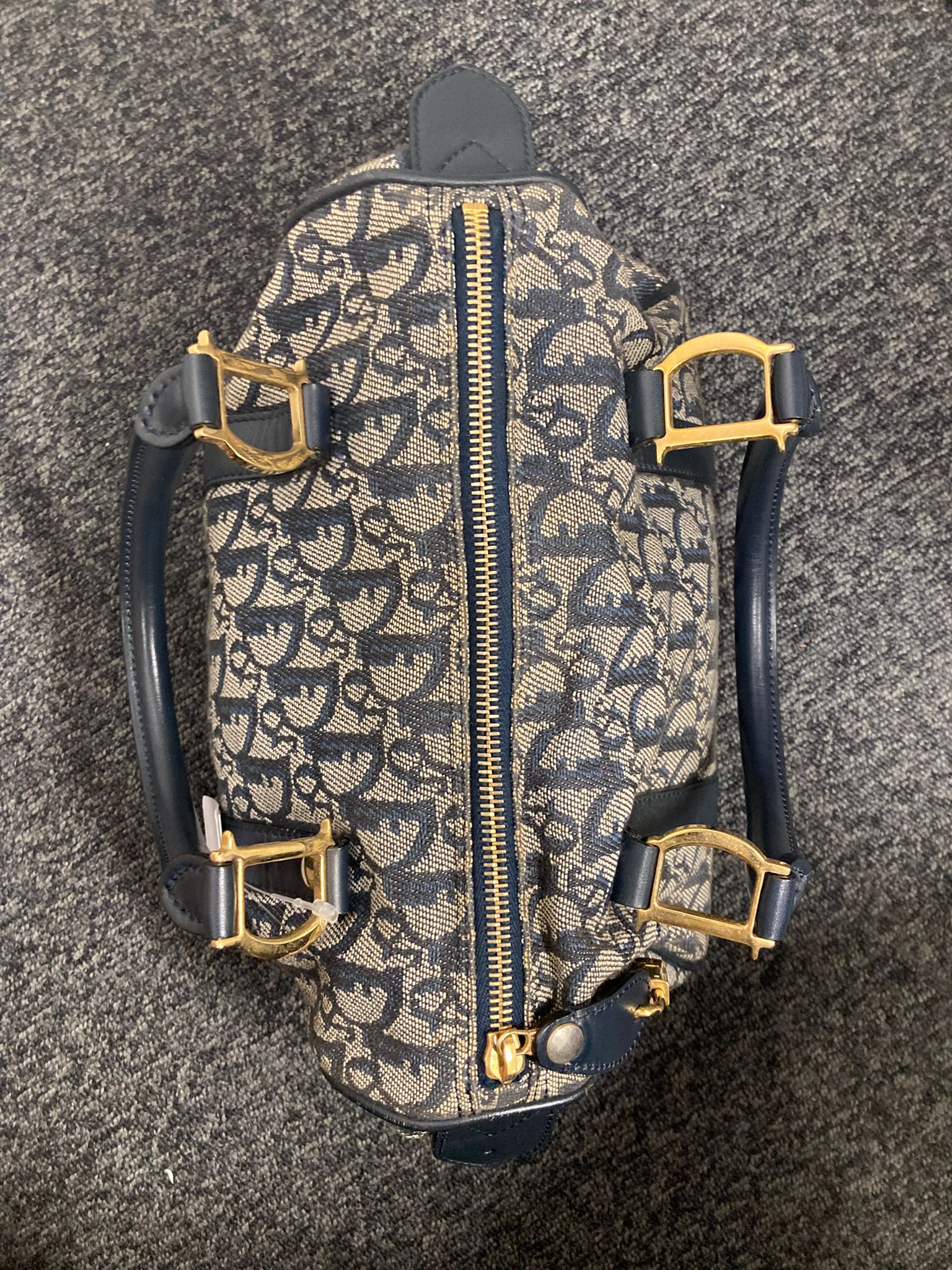 Bolso Dior trotter bowling Boston 25monograma Oblique azul marino