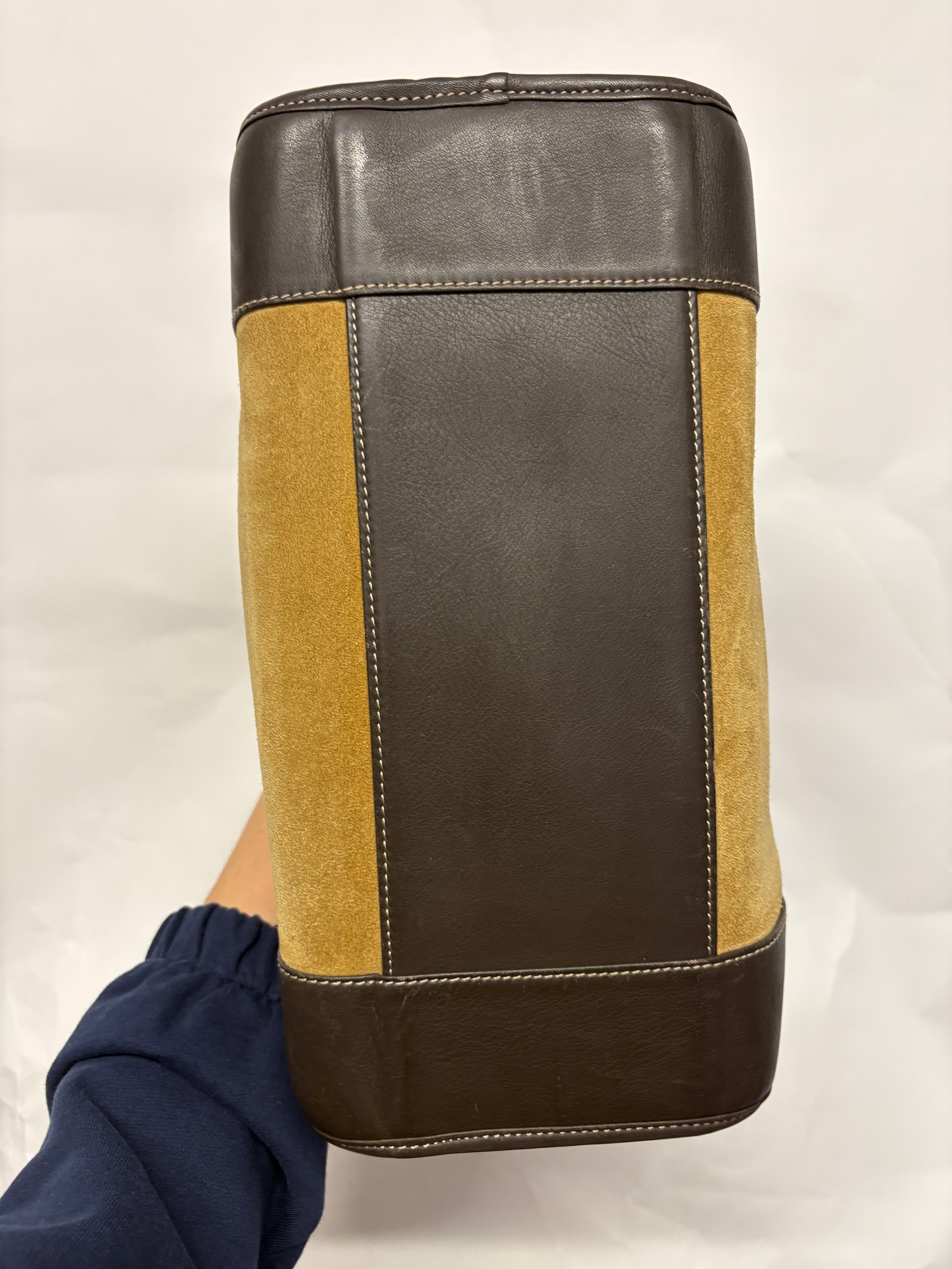 Loewe Amazona ante oro 32 marrón con bandolera extra