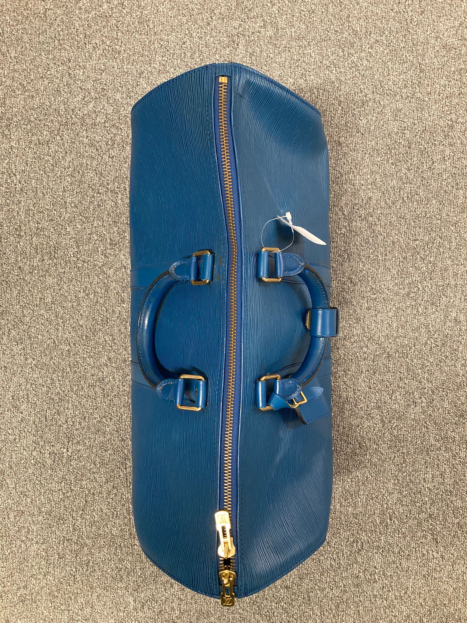 Louis Vuitton keepall 50 piel EPI azul Toledo