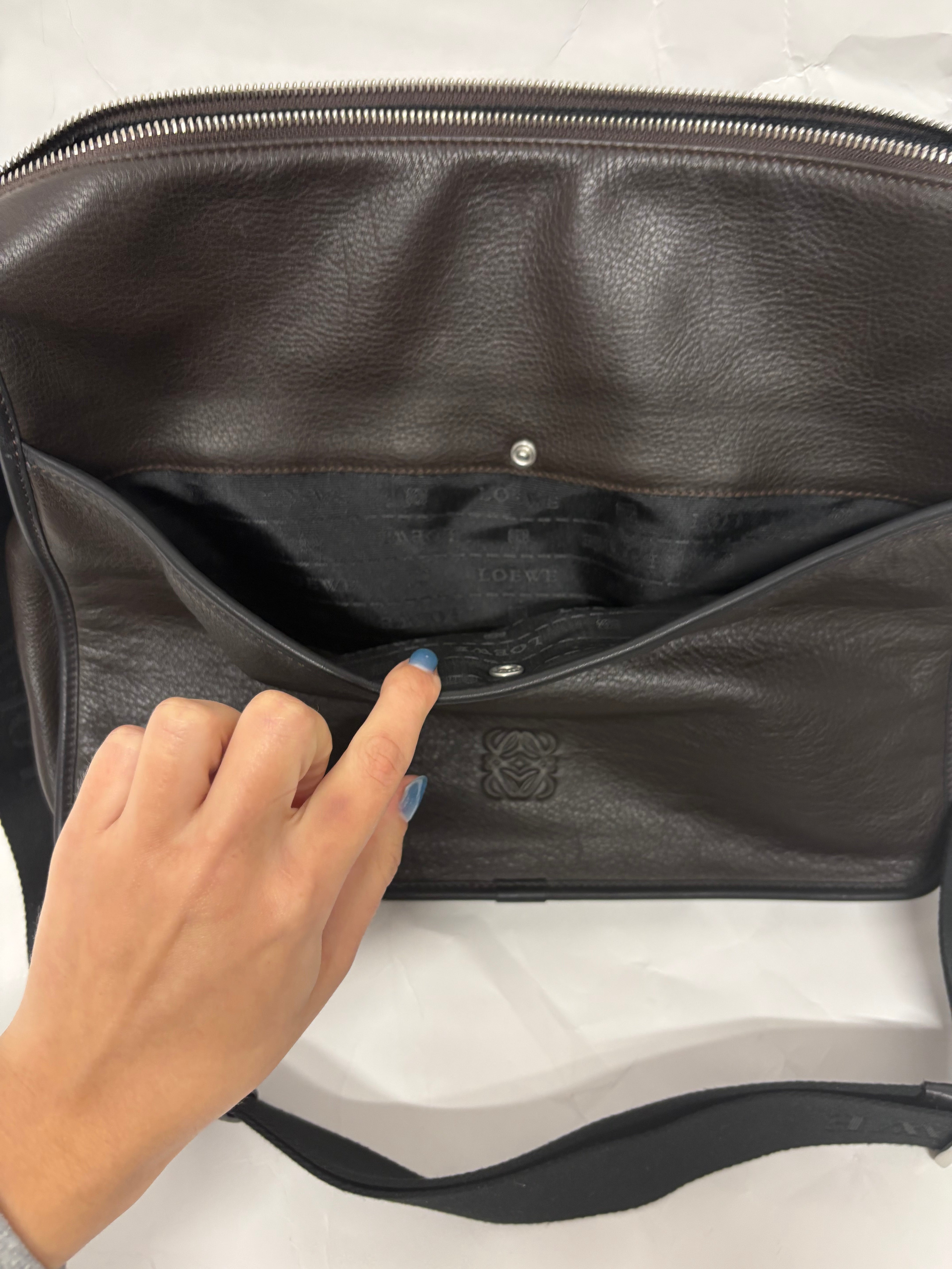 Loewe Messenger Goya Bag unisex marrón y negra
