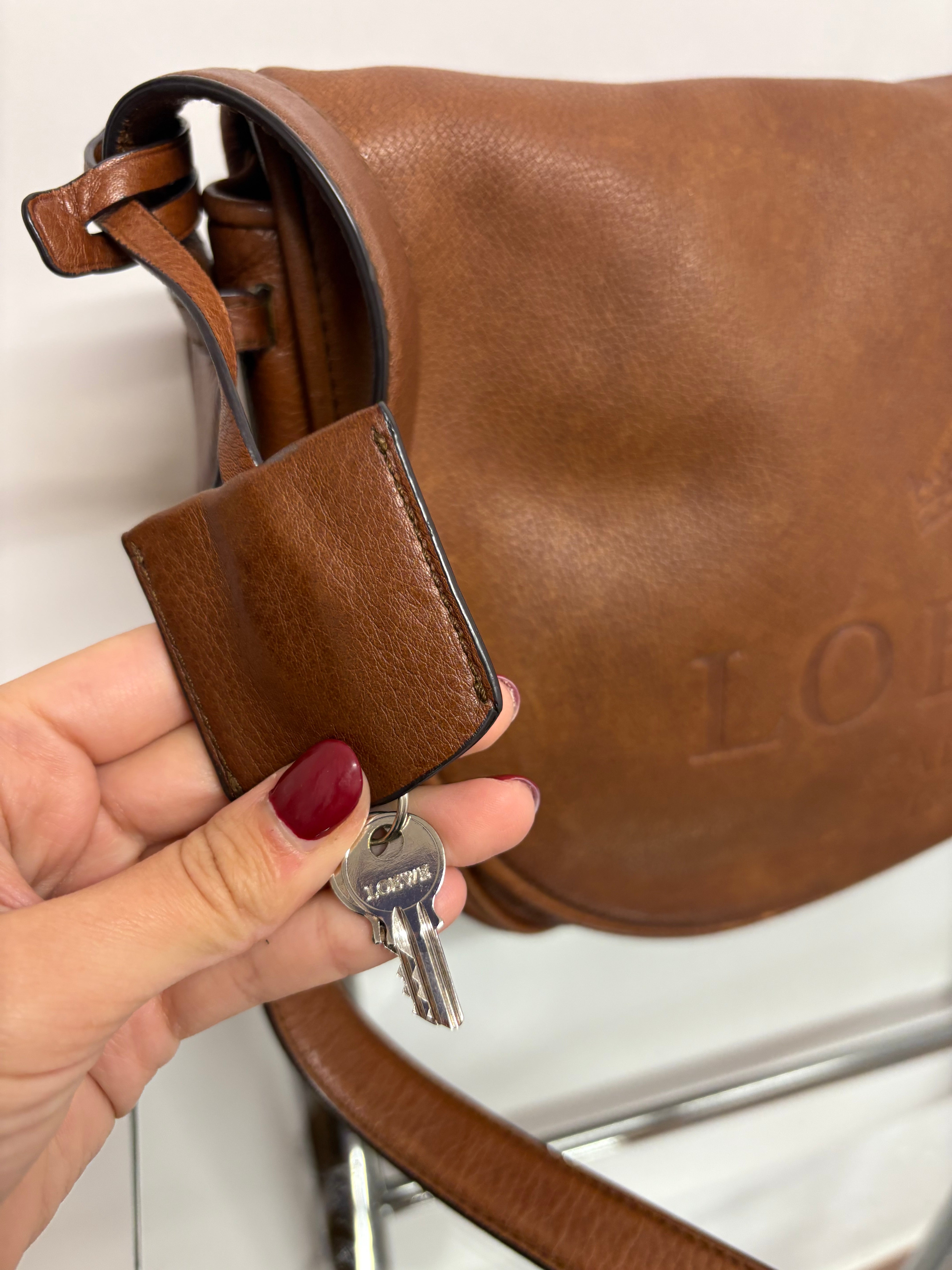 Loewe Heritage Bandolera Grande Piel Marrón · Vintage