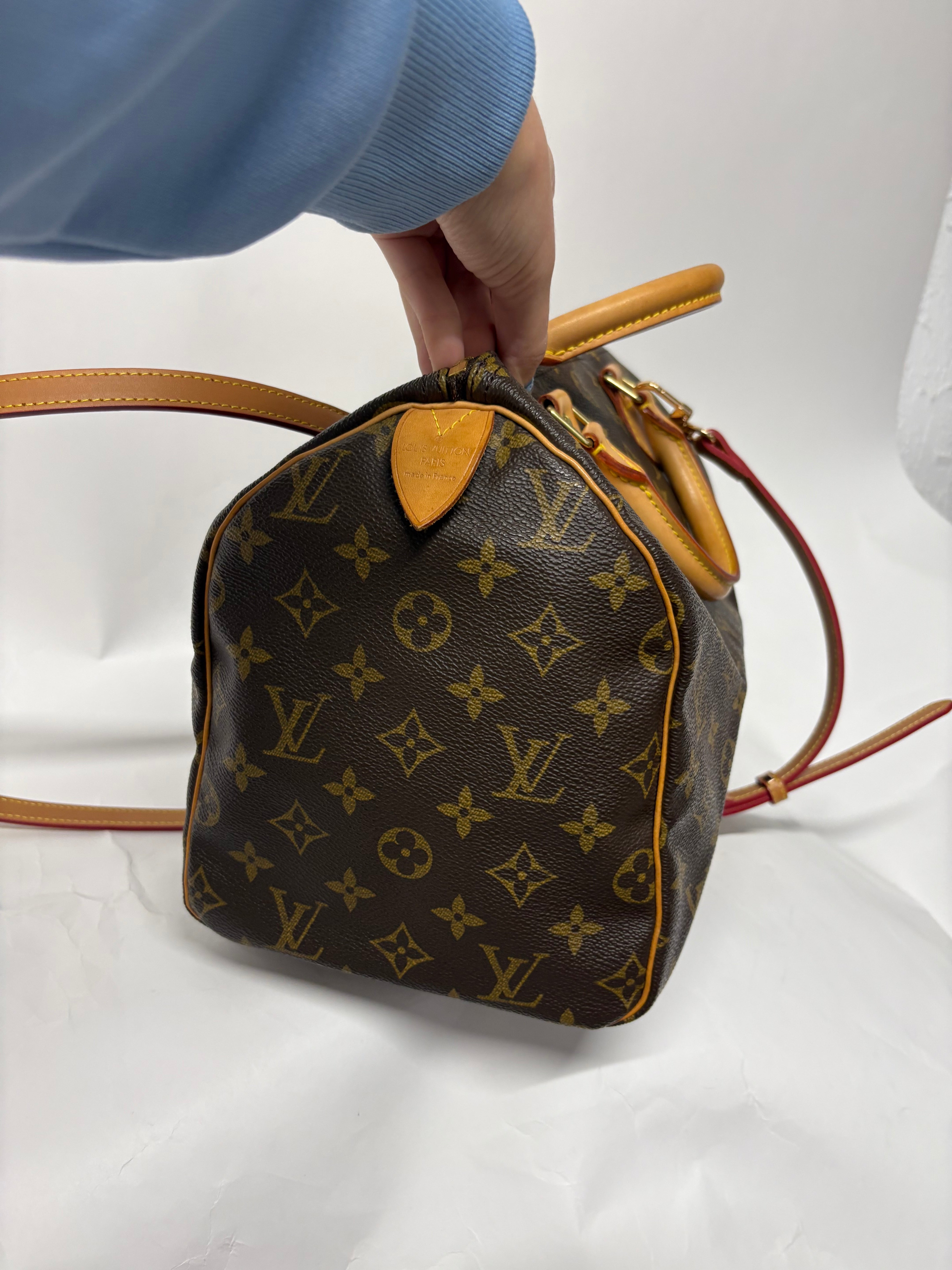 Louis Vuitton Speedy 30 Monogram con bandolera extra SP0938