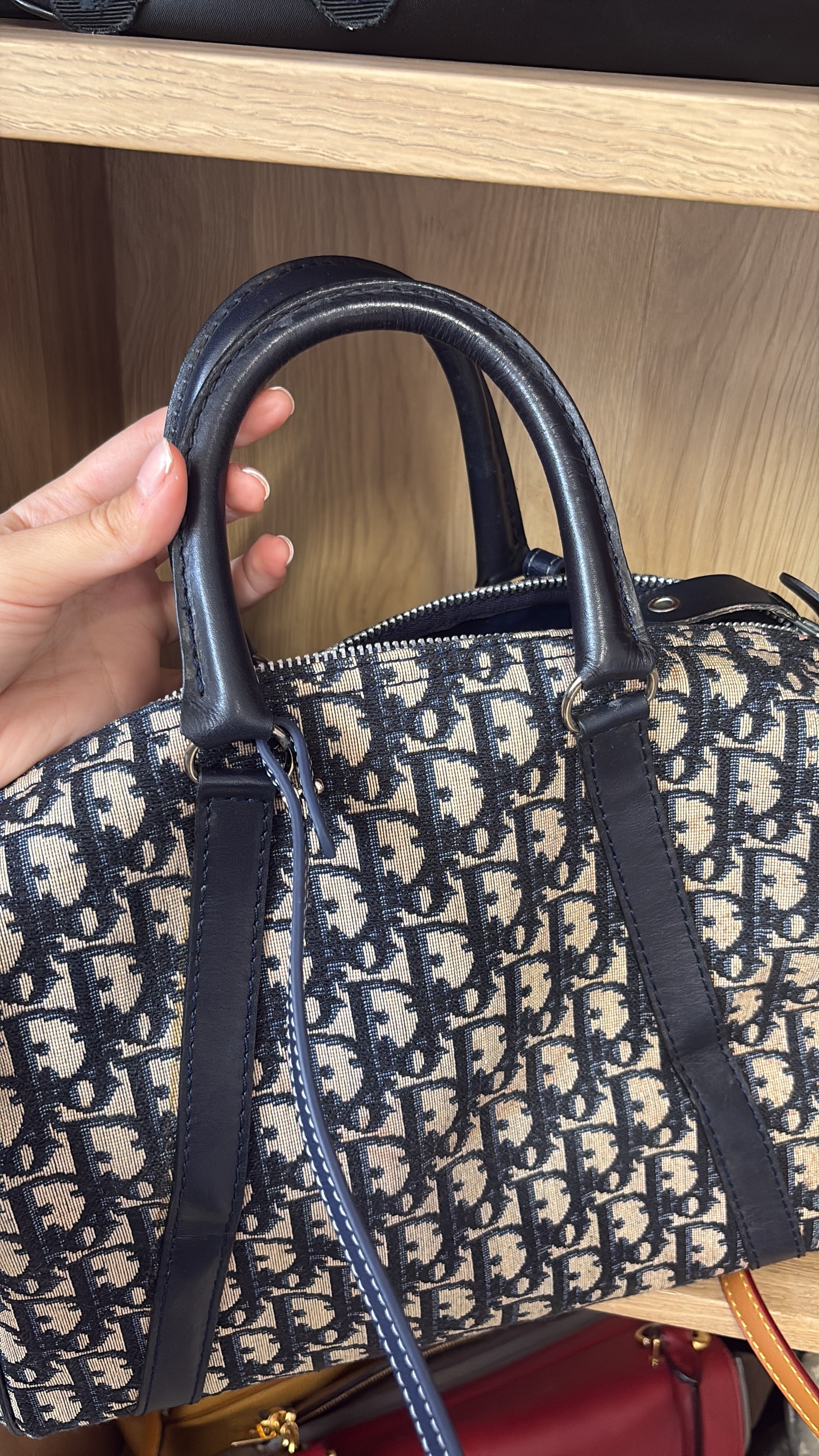 Christian Dior Bowling Trotter 30 Oblique Azul
