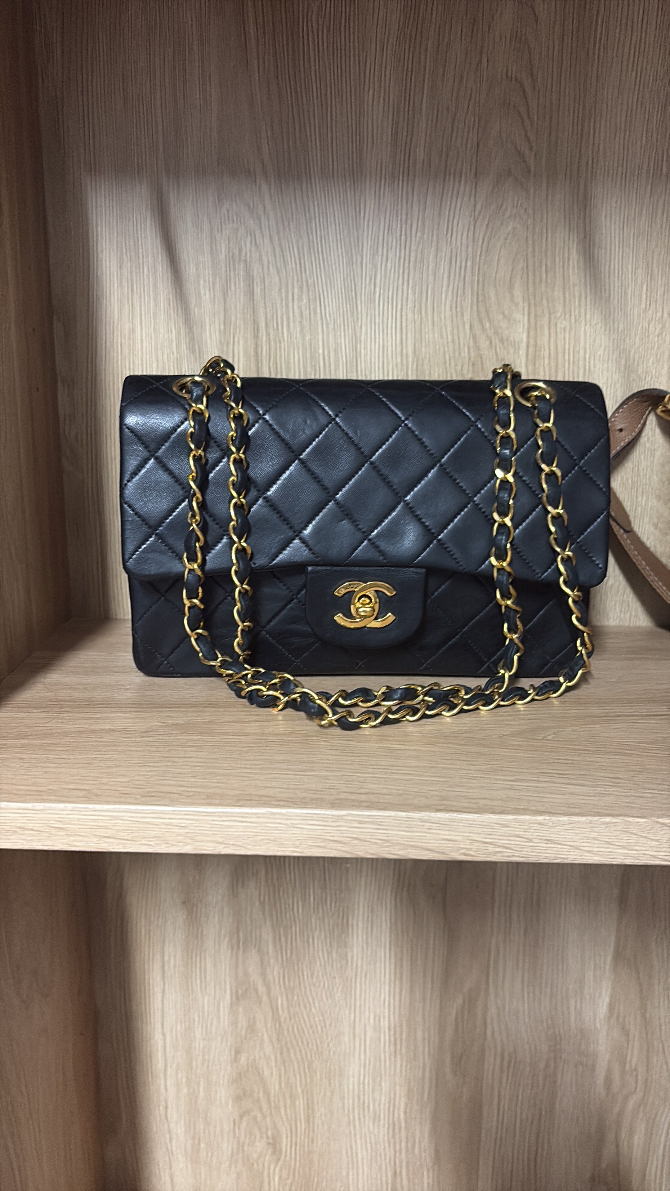 Chanel Timeless Matelassé 23 Double Flap negro serie 1