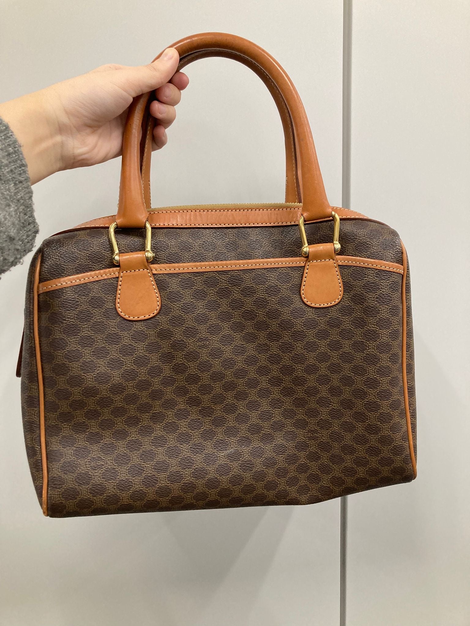 CÉLINE Macadam Handbag Vintage Marrón