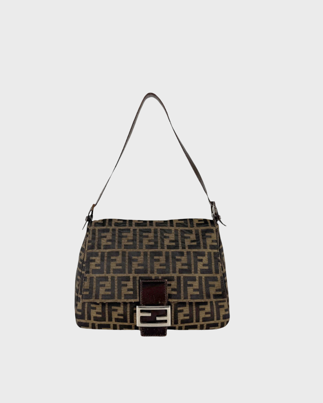 Fendi Mamma Baguette en canvas marrón
