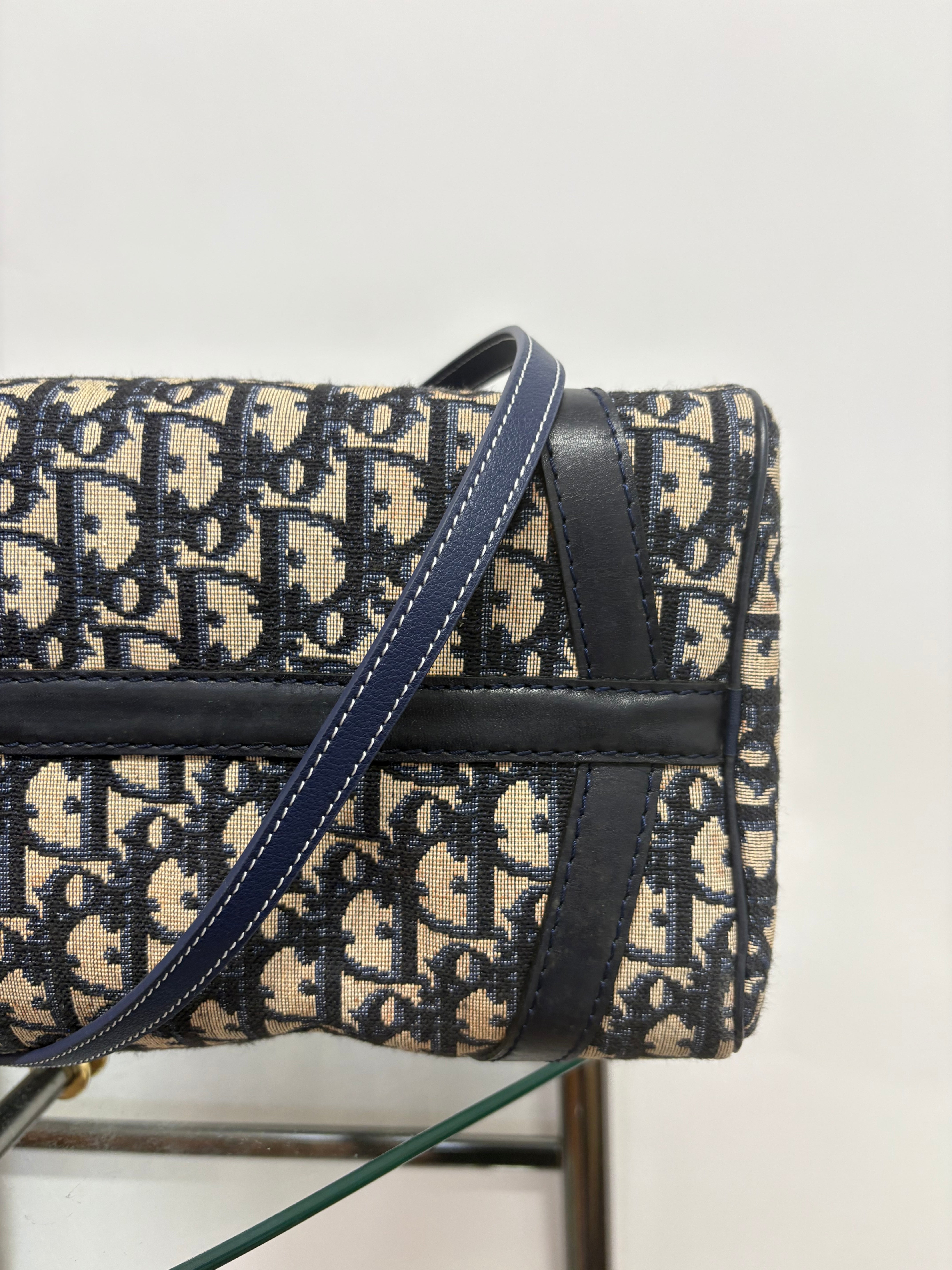 Christian Dior Bowling Trotter 30 Oblique Azul