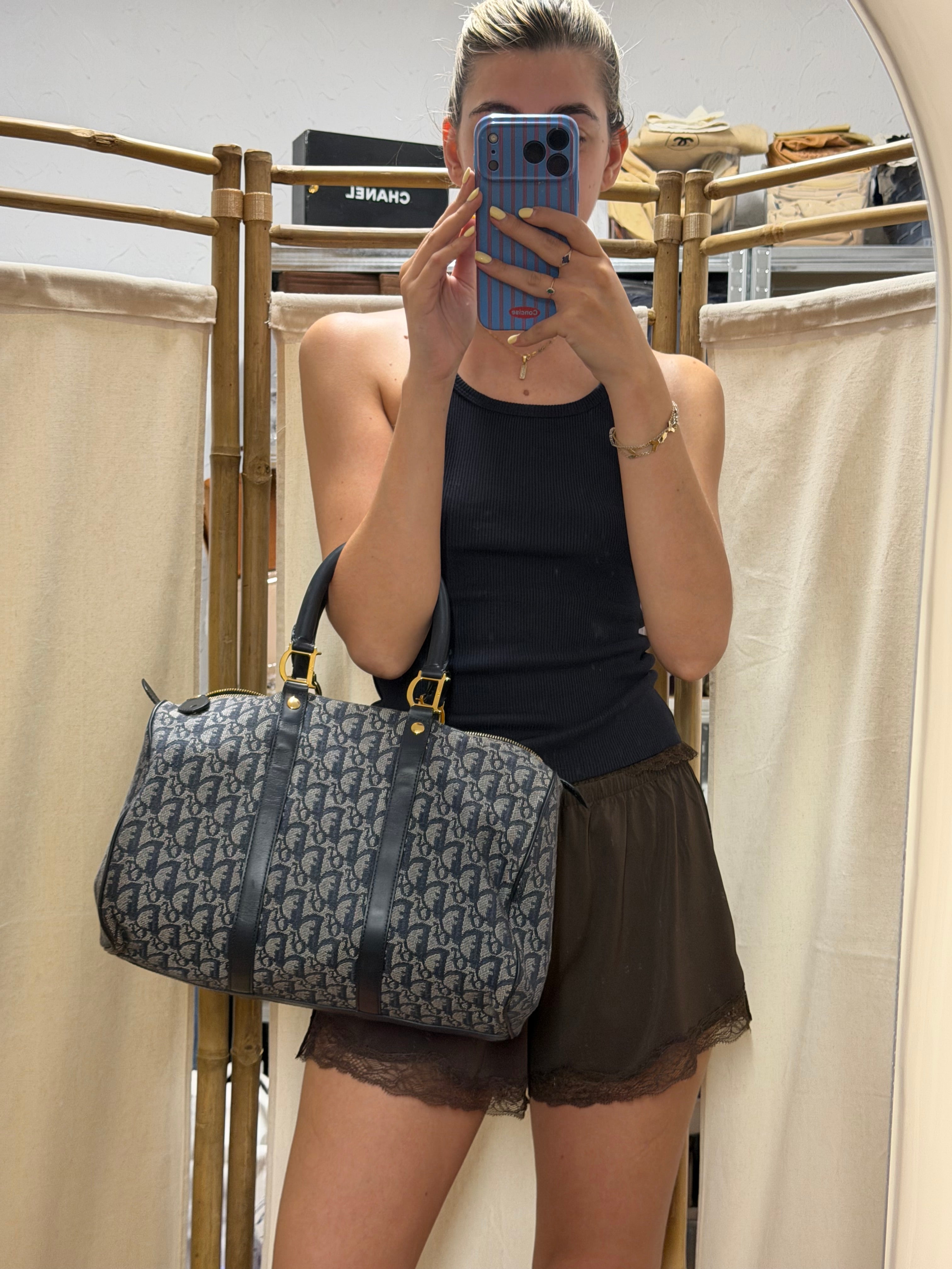 Christian Dior Trotter Boston 35 Navy