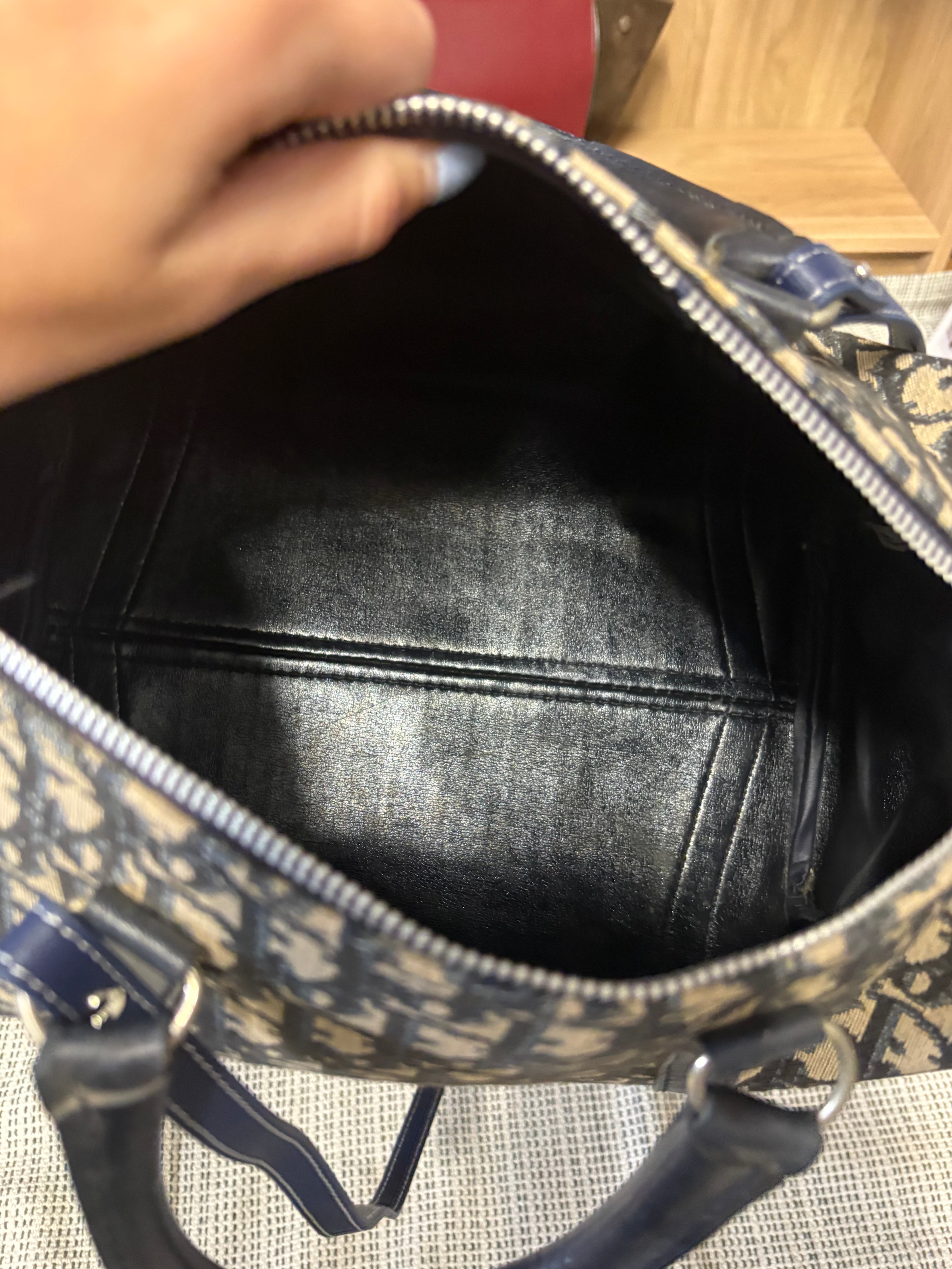 Christian Dior Trotter Bowling 30 Azul Marino con bandolera