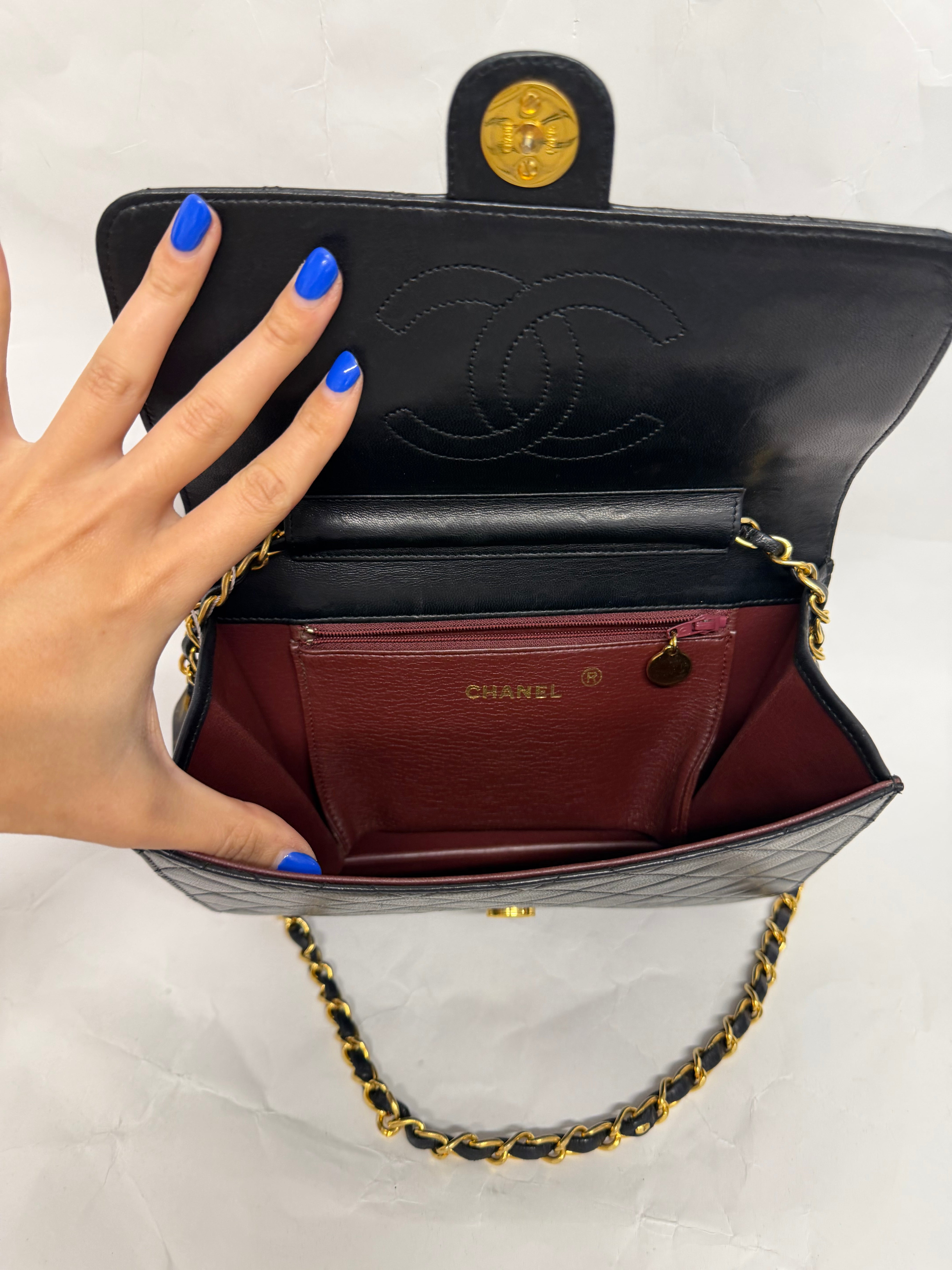 Chanel Push-Lock Lambskin Chain Shoulder Bag | Serie 4