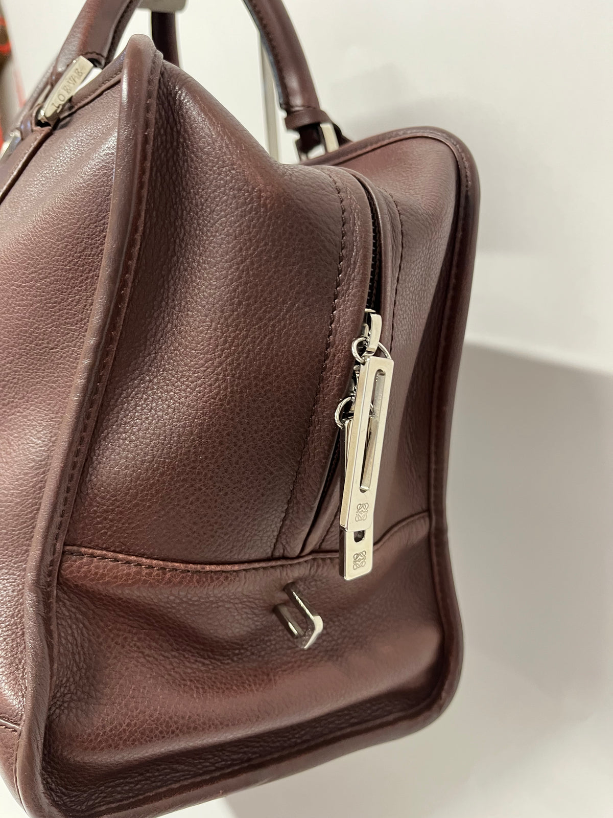 Loewe Amazona 36 Piel Marrón y herajes plata