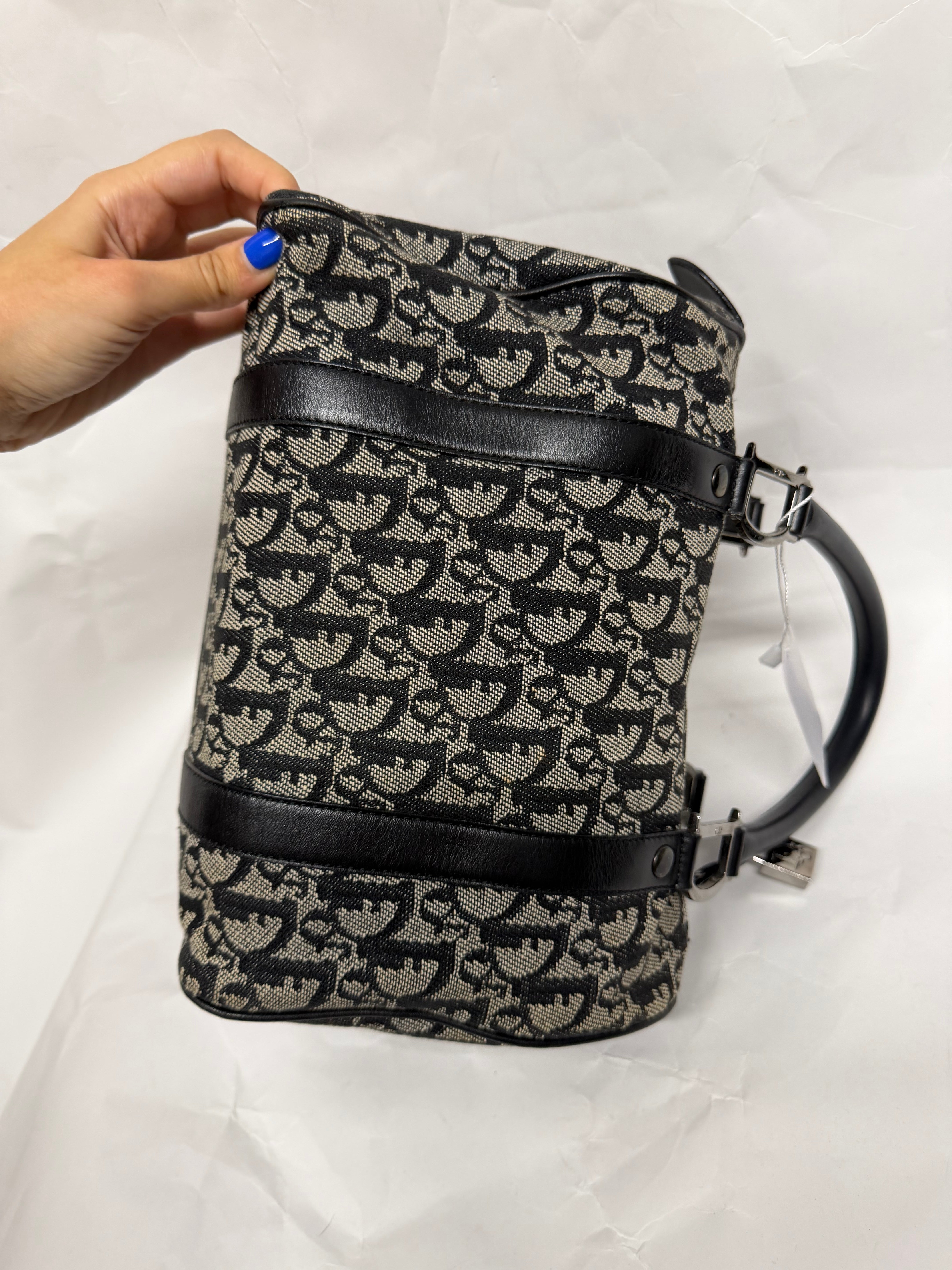 Dior Trotter Boston 25 Canvas Negro