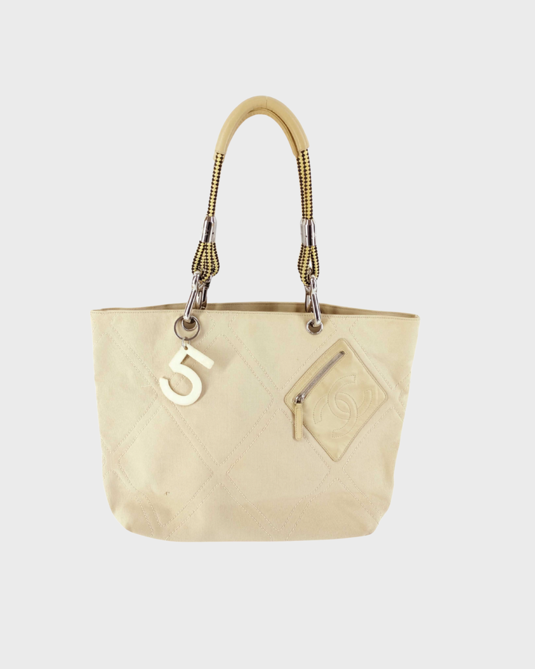 Chanel Travel Tote en Canvas Beige