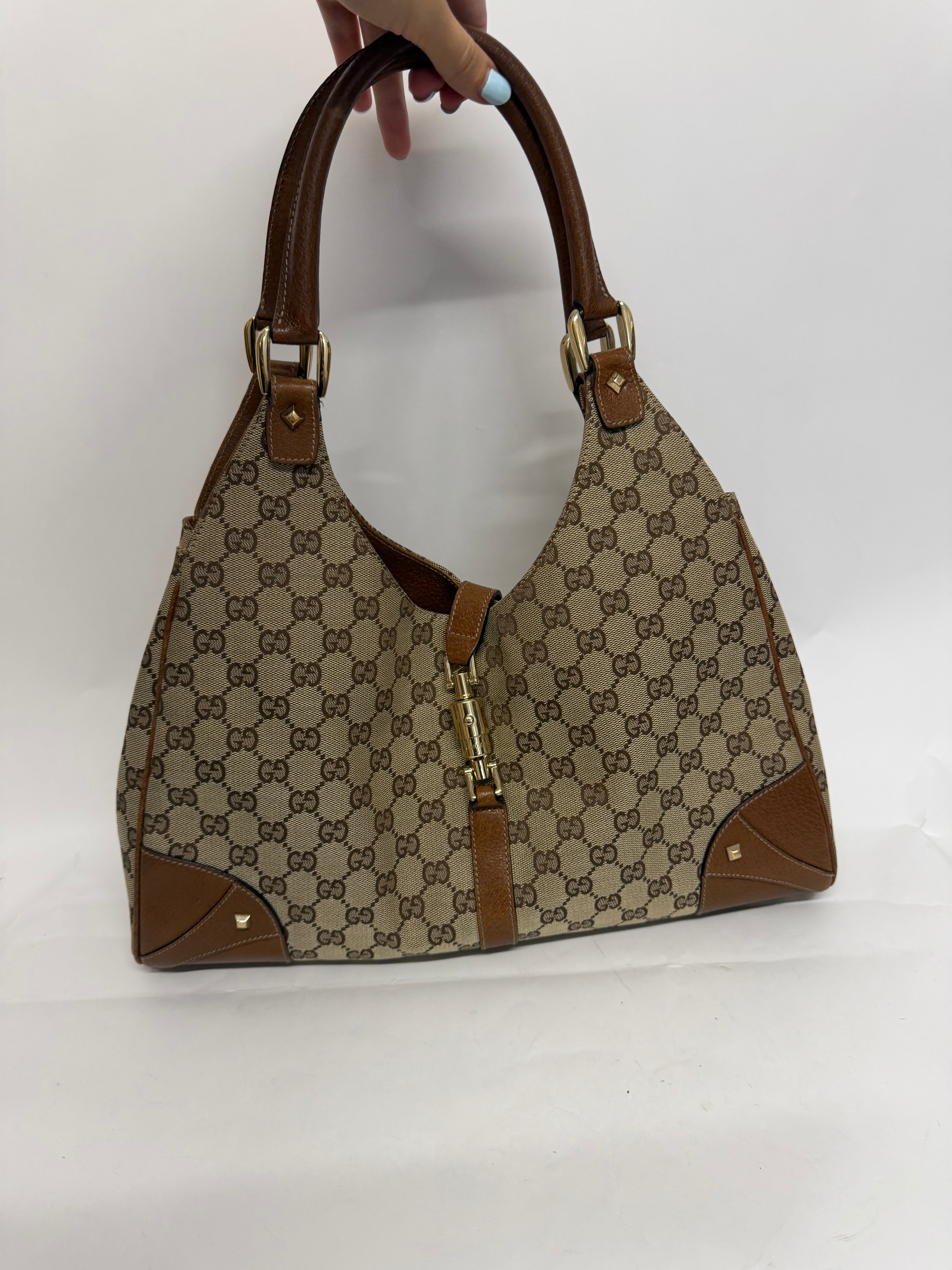 Gucci Jackie GG Canvas Grande Herrajes Dorados