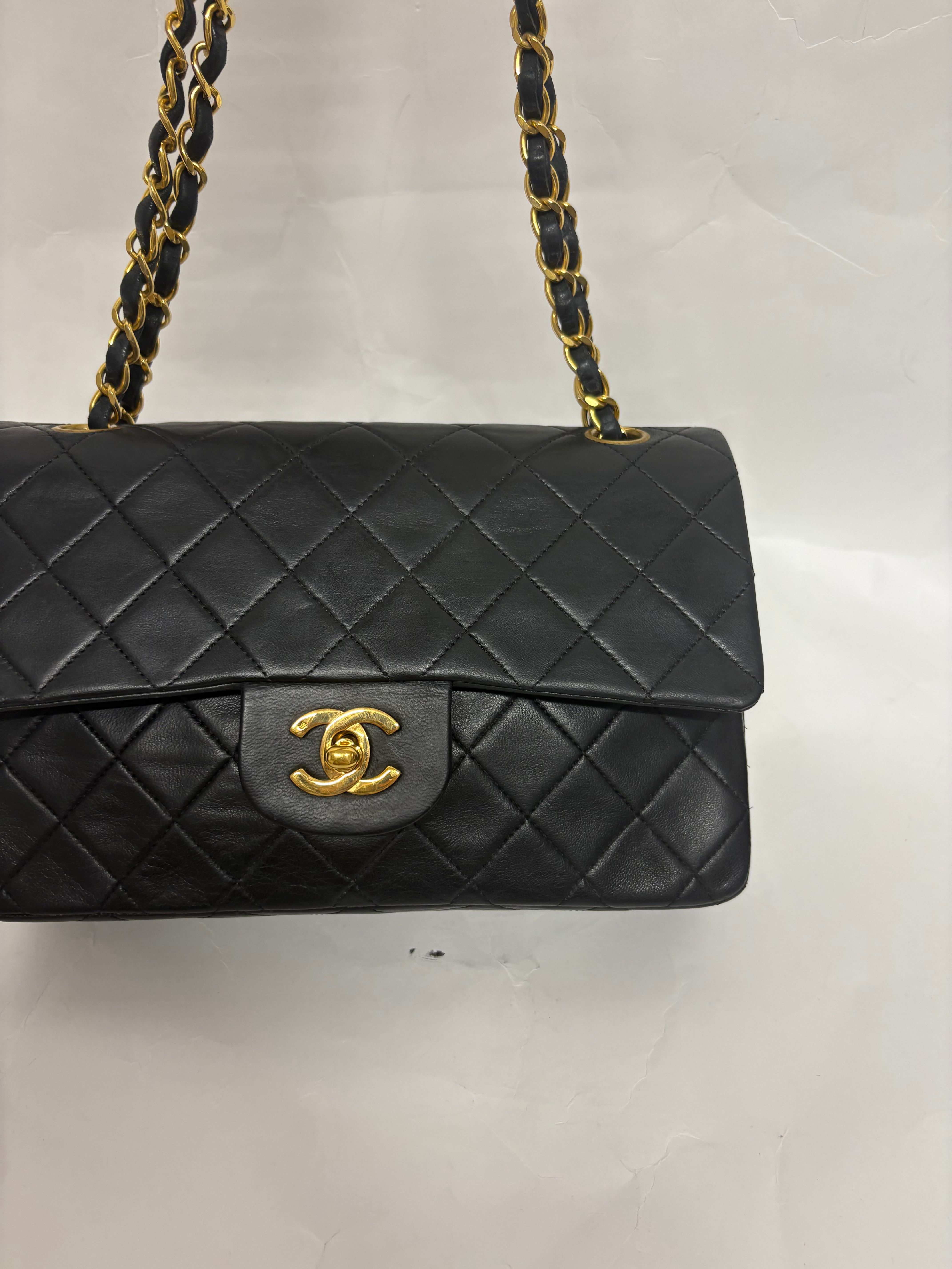 Chanel Timeless Matelassé 23 Double Flap negro serie 1