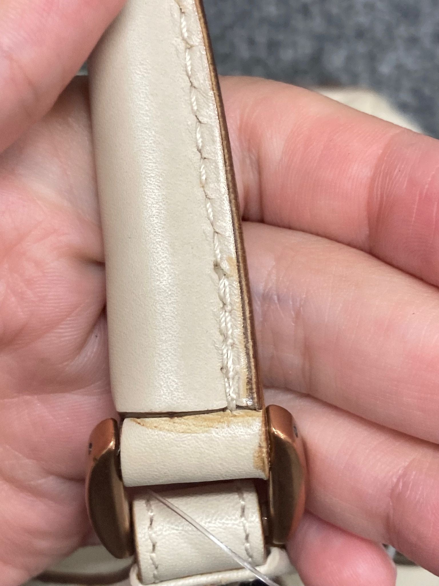 Gucci New Jackie Handbag en canvas beige y piel marfil