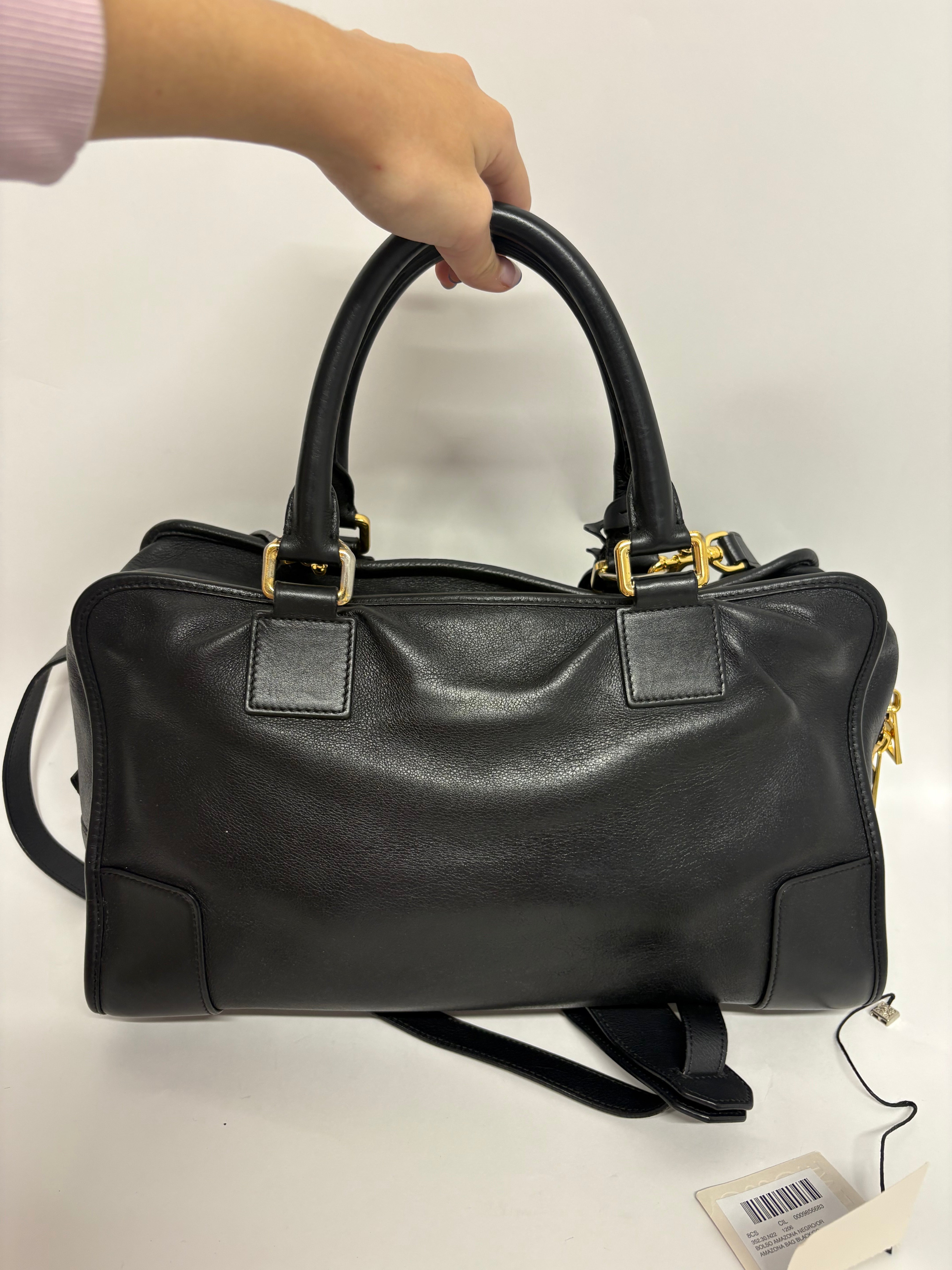 Loewe amazona 35 bandolera piel becerro negra