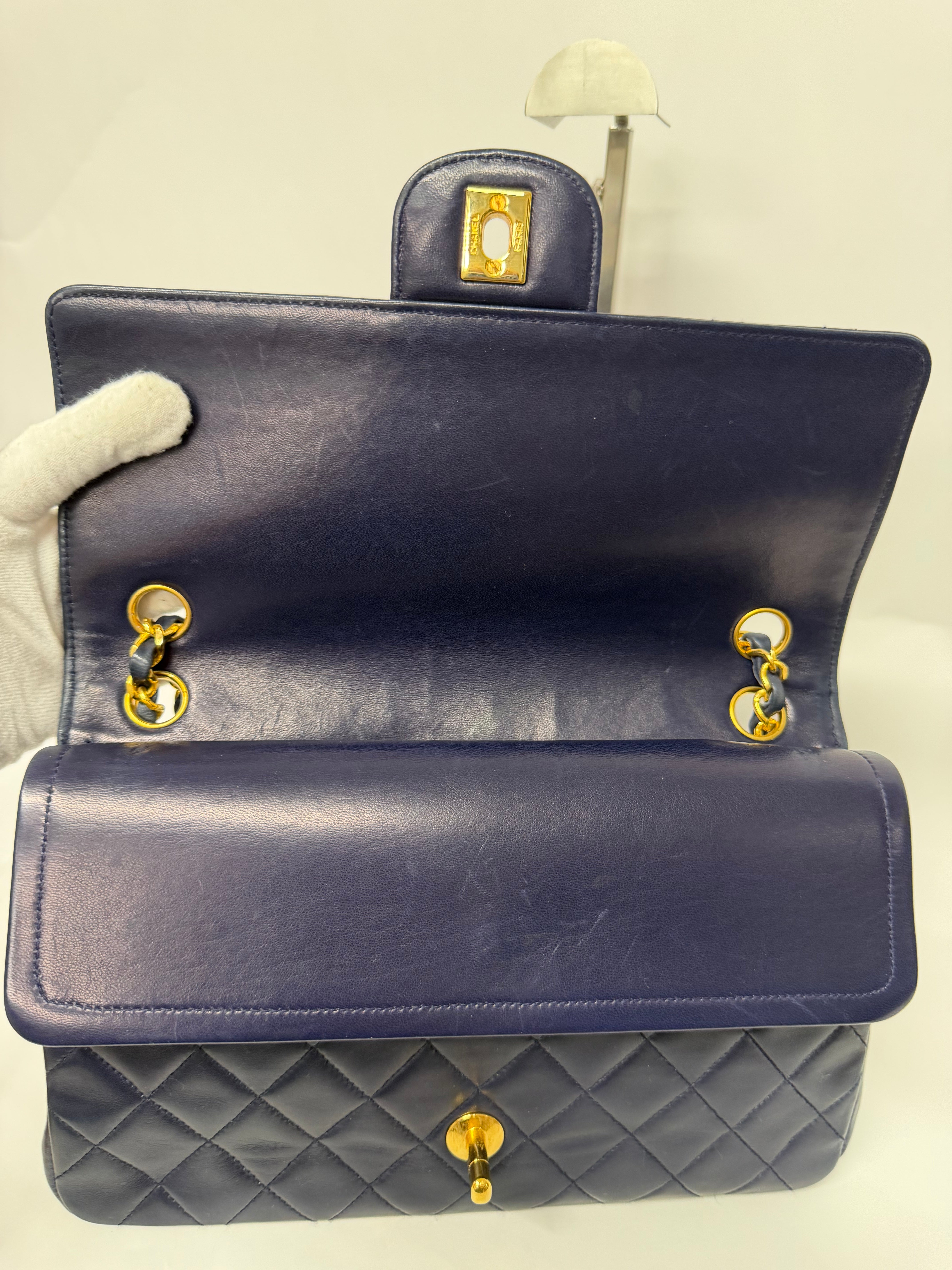 Chanel Timeless 25 Doble Solapa Navy Serie 0