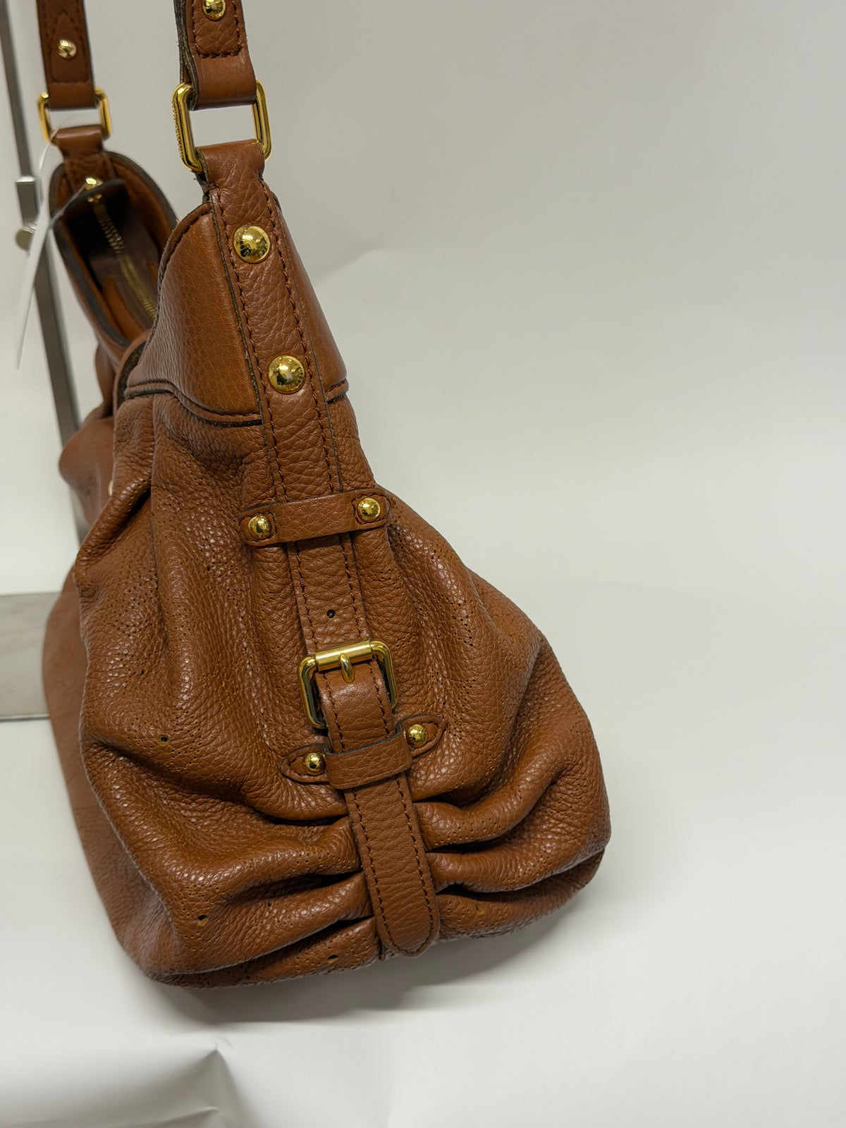 Louis Vuitton Mahina bandolera Piel Perforada Marrón Coñac