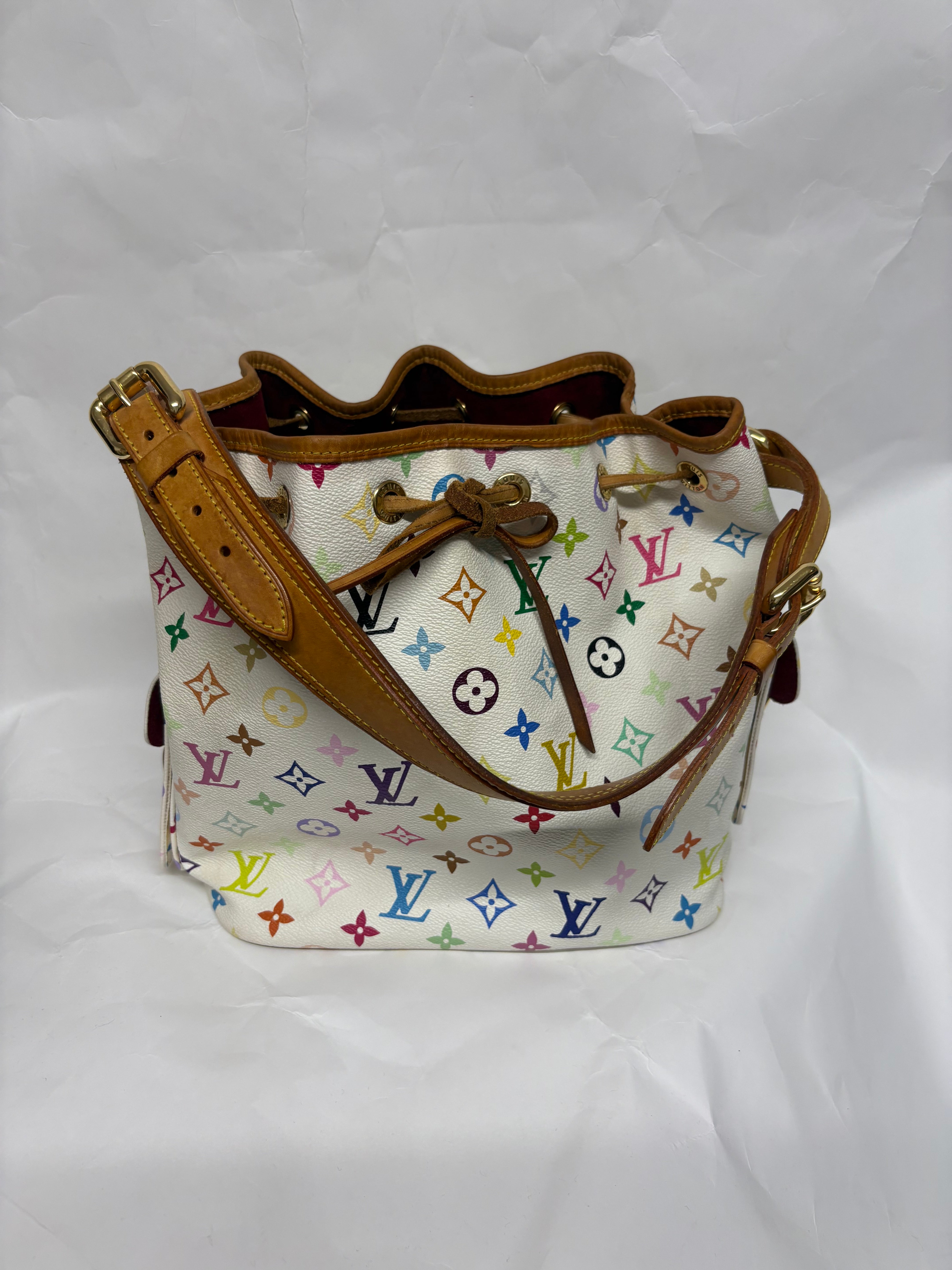 Louis Vuitton x Takashi Murakami Petit Noé Multicolor White – Edición Limitada