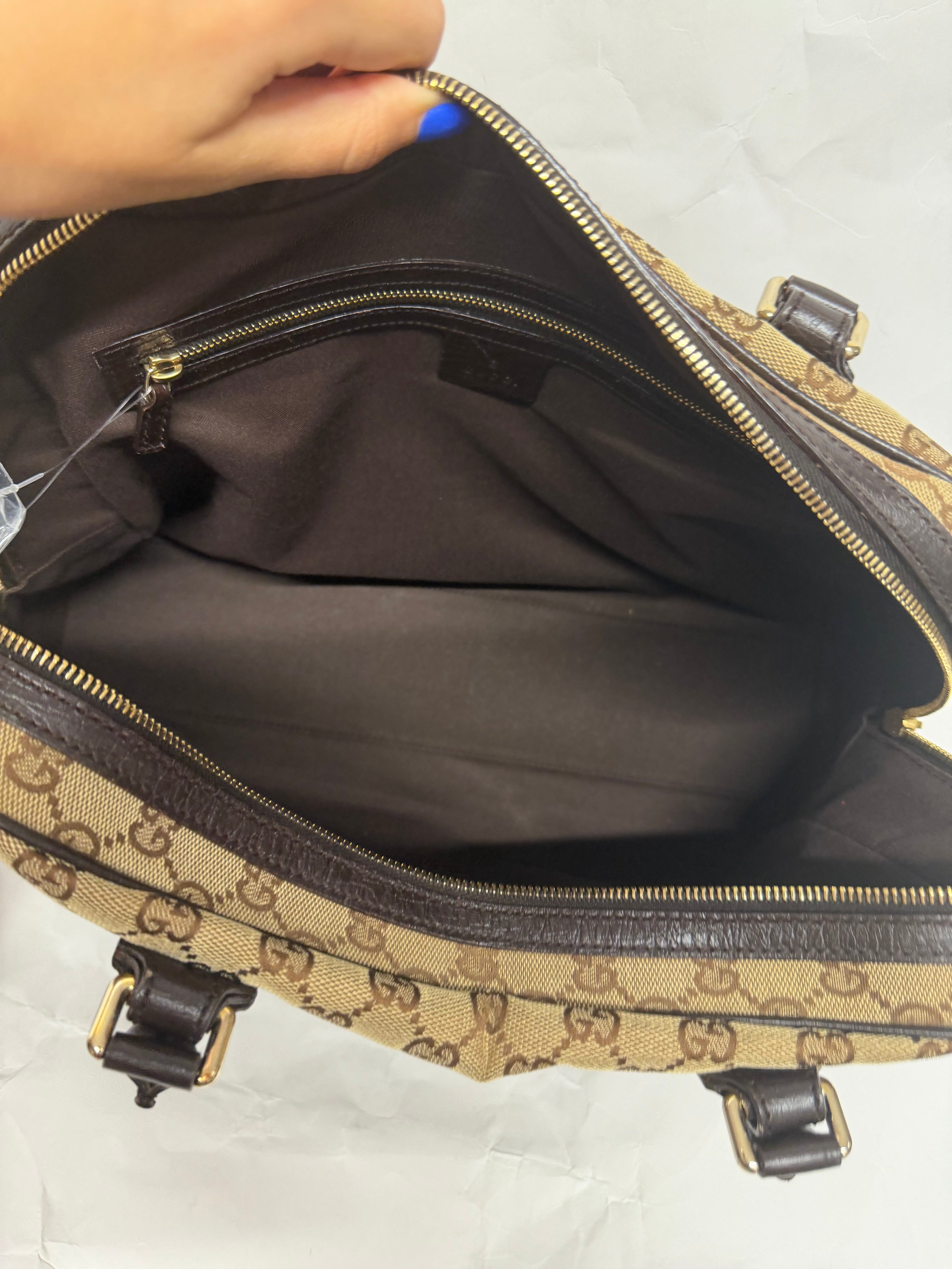 Gucci Hasler Horsebit GG Canvas Shoulder Bag