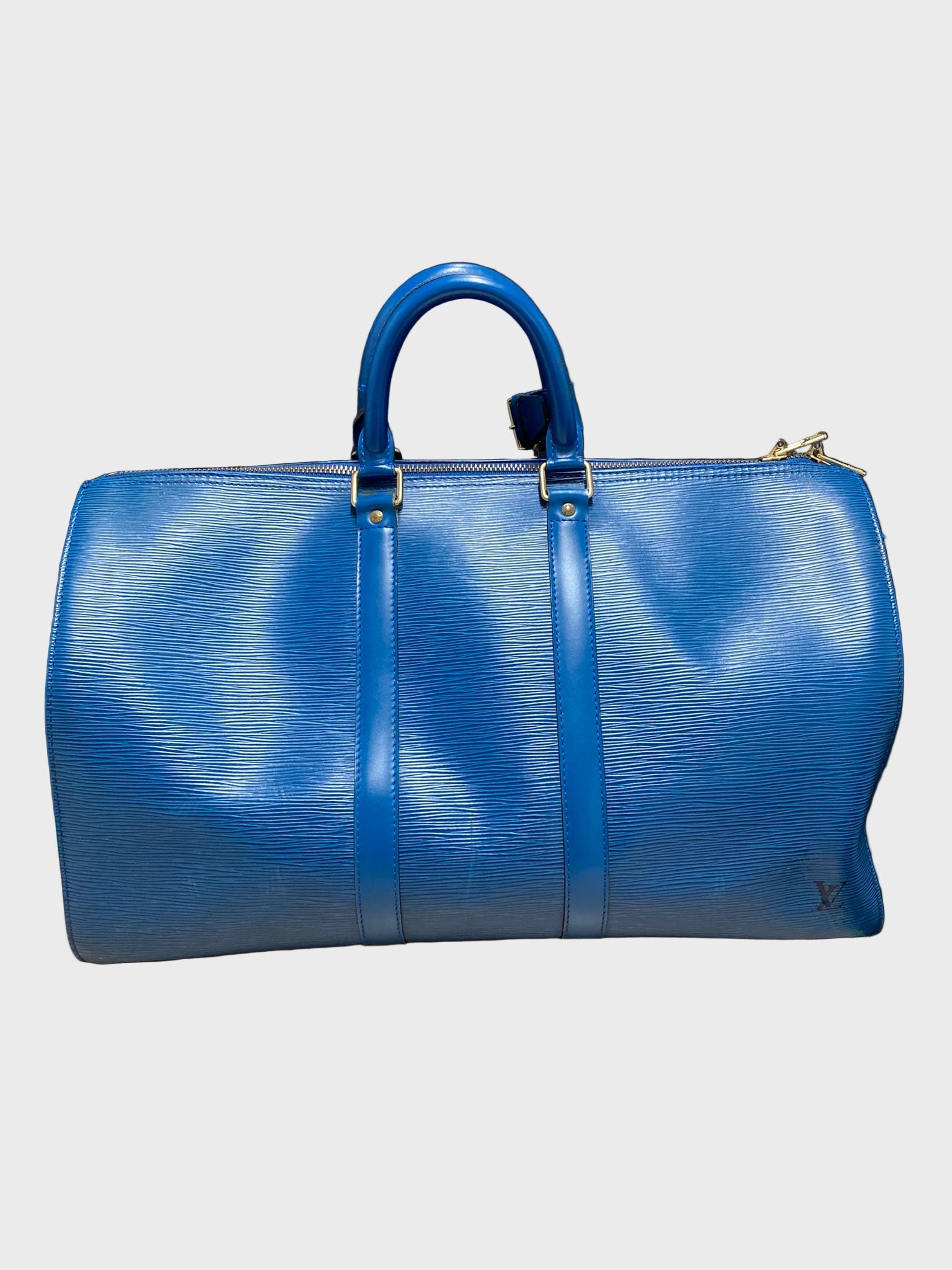 Louis Vuitton keepall 50 piel EPI azul Toledo