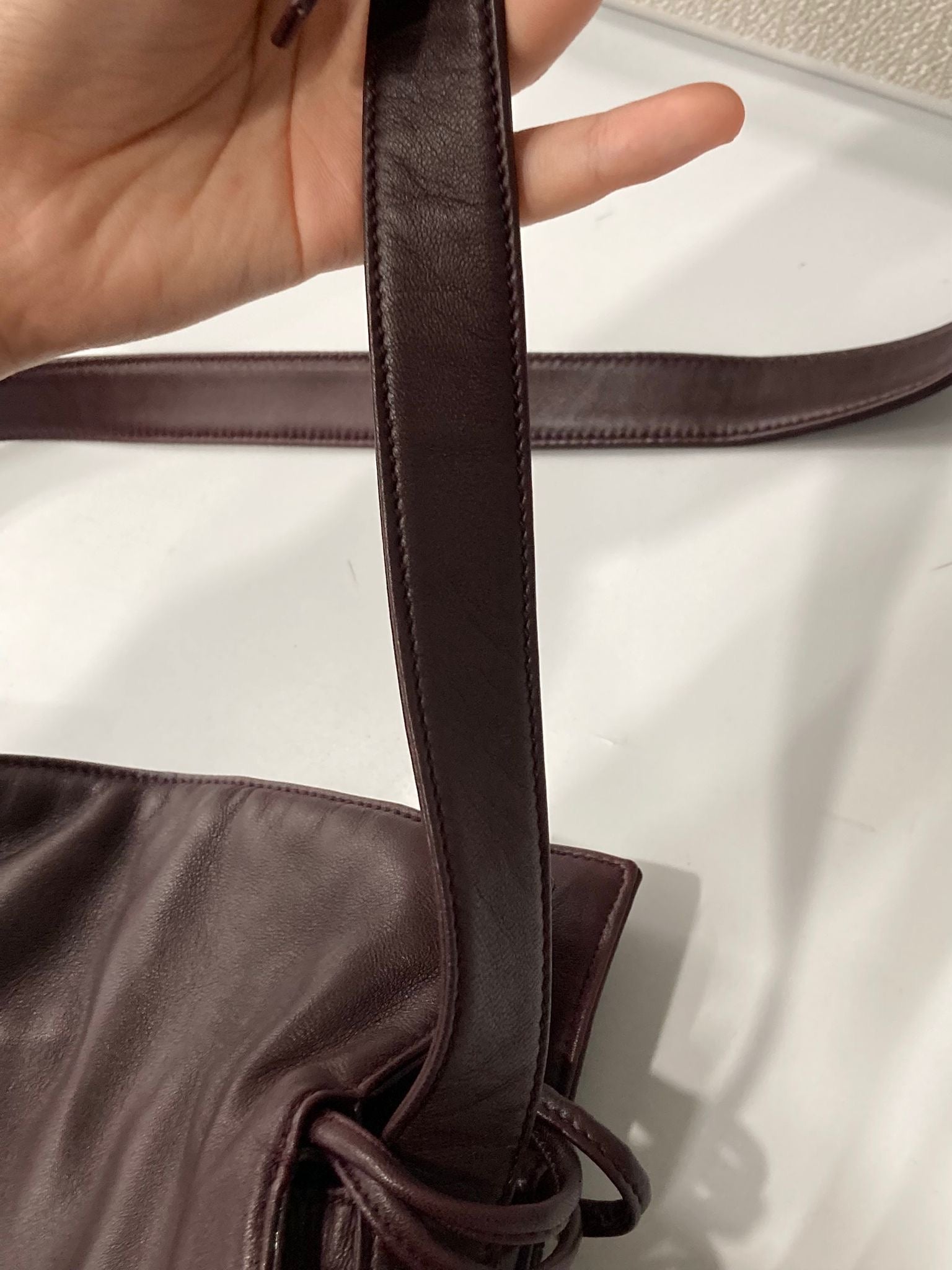 Loewe Flamenco Mediano burdeos Bandolera Piel Napa de Cordero