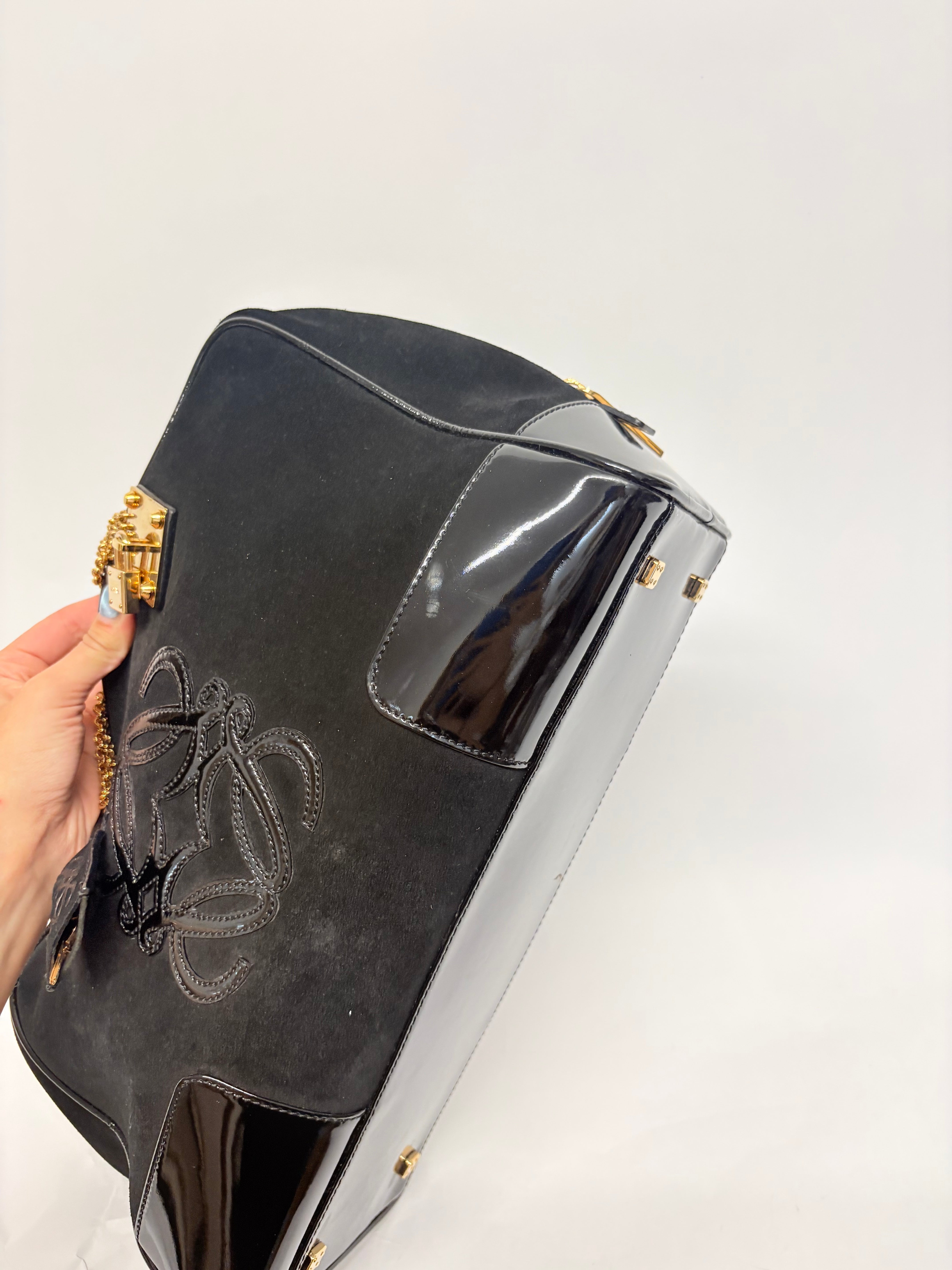 Loewe Amazona 36 Joya Ante y Charol Negro – Edición Especial Vintage
