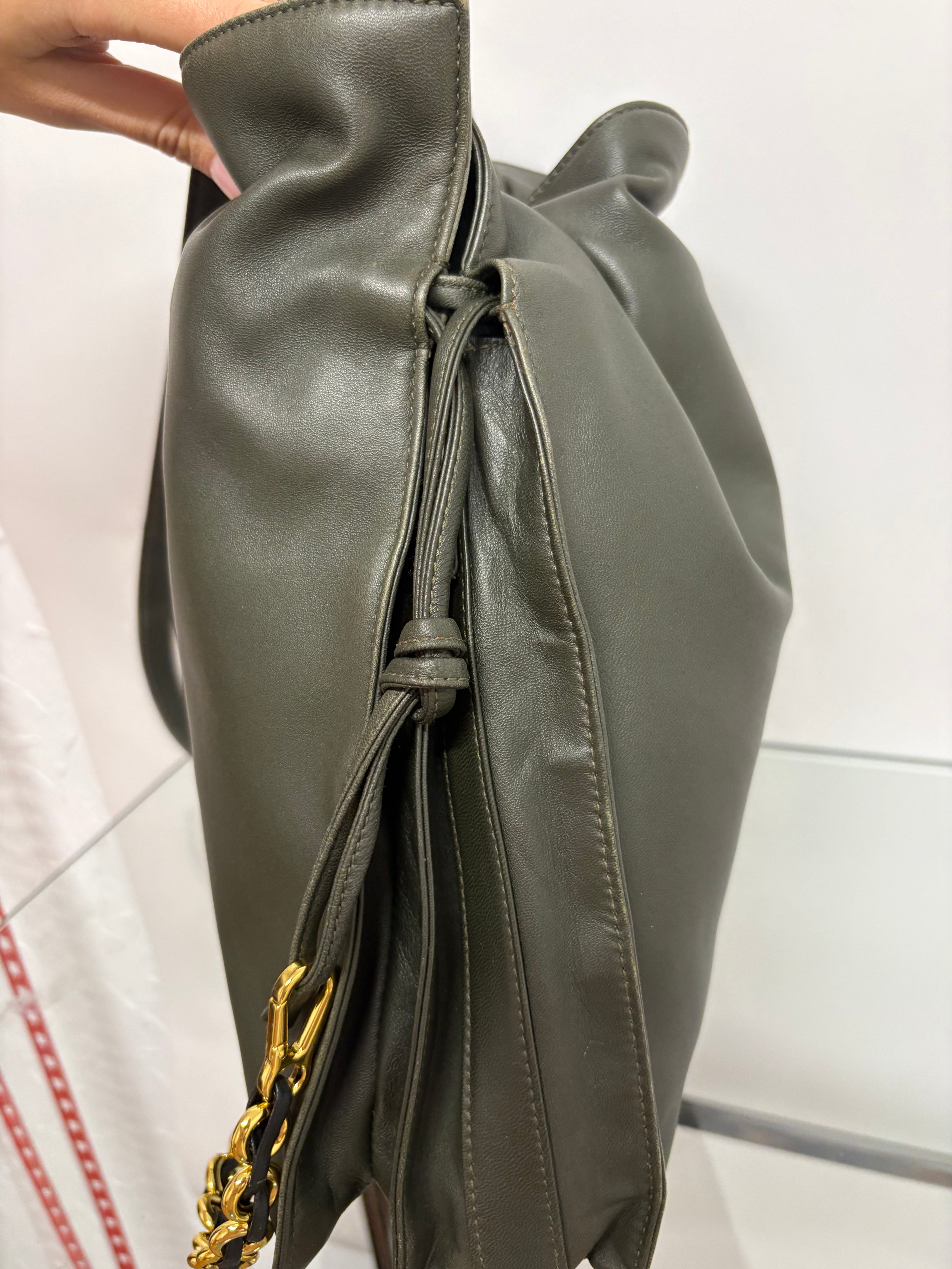 Loewe Flamenco Mediano Vintage Verde Oliva