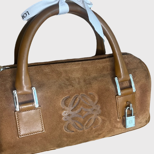 Bolso Brida Amazona en ante camel con accesorios completos