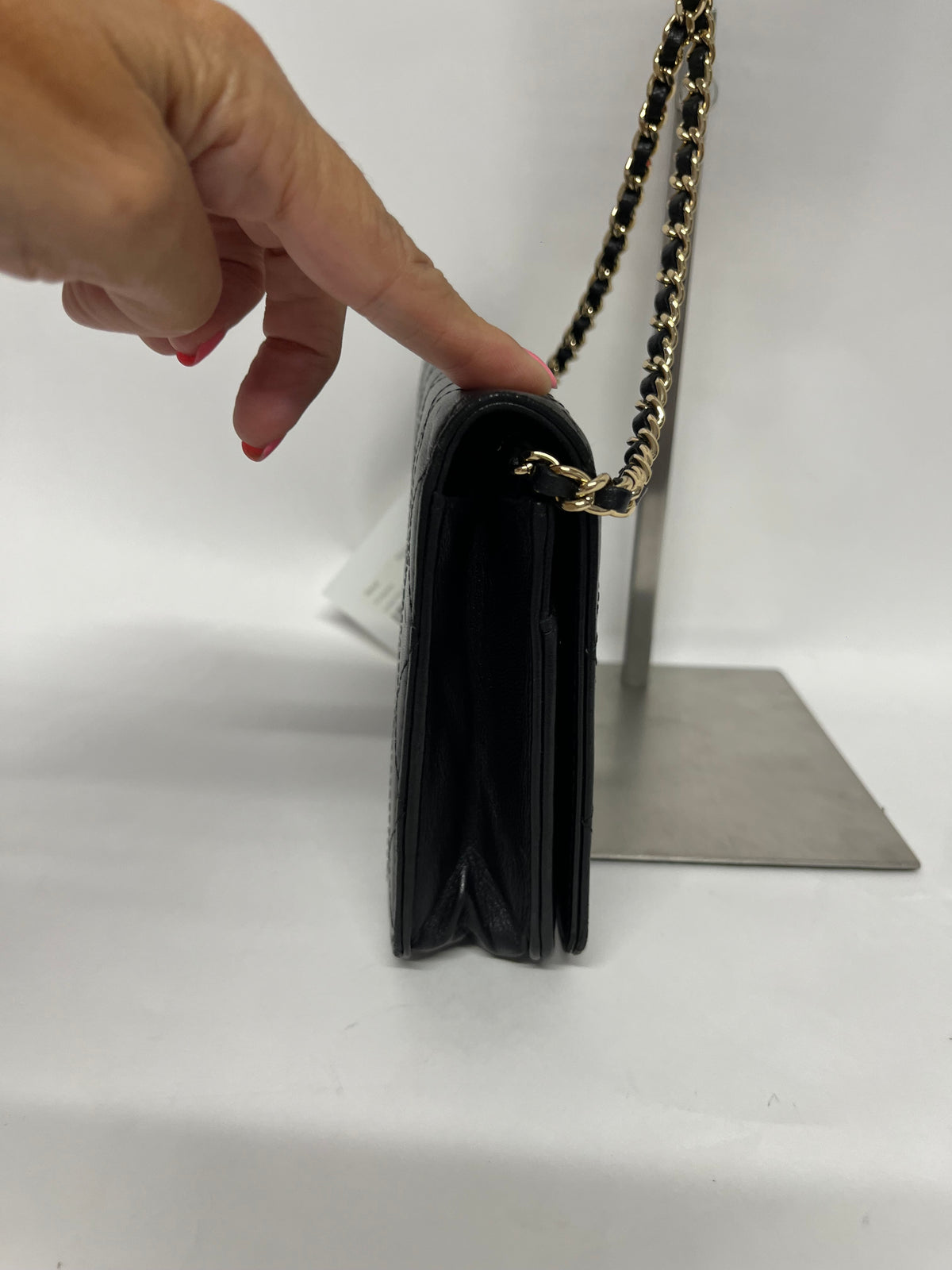 Chanel Wallet on Chain CC Stitched Piel de Becerro Negra