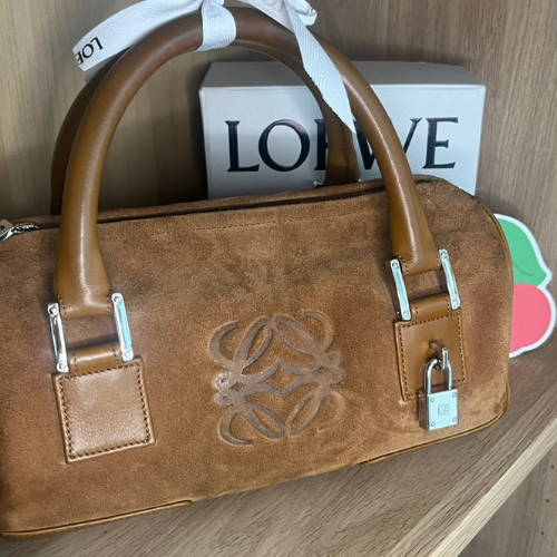 Bolso Brida Amazona en ante camel con accesorios completos